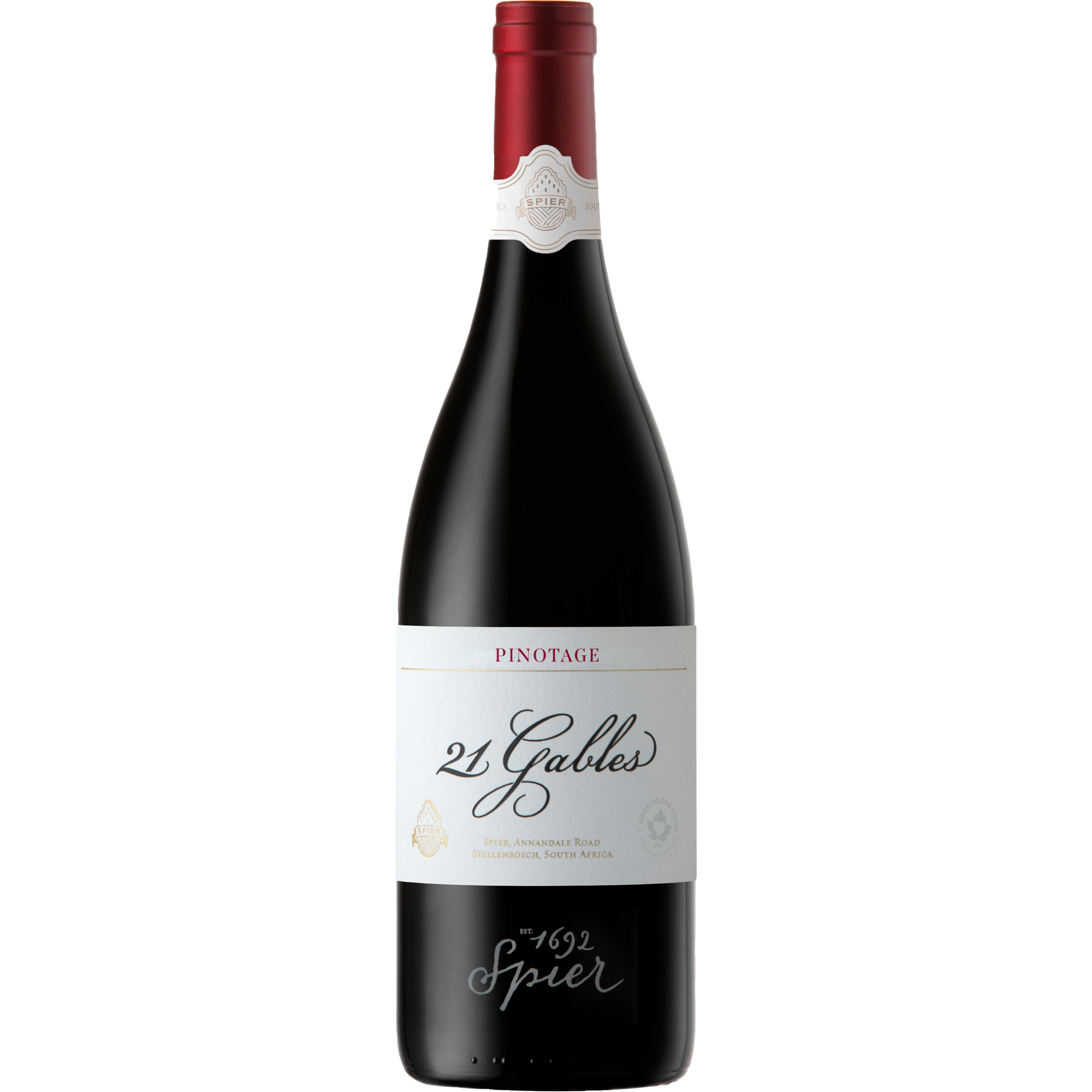 Spier 21 Gables Pinotage, WO Stellenbosch, Western Cape, 2018, Rotwein