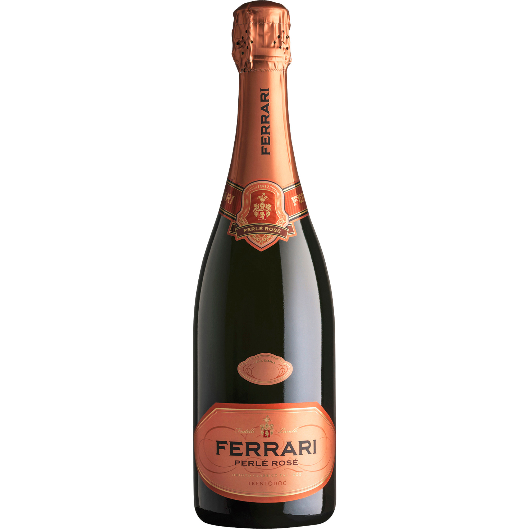 Image of Ferrari Perlé Rosé, Trentodoc, Magnum, Trentino, 2016, Schaumwein