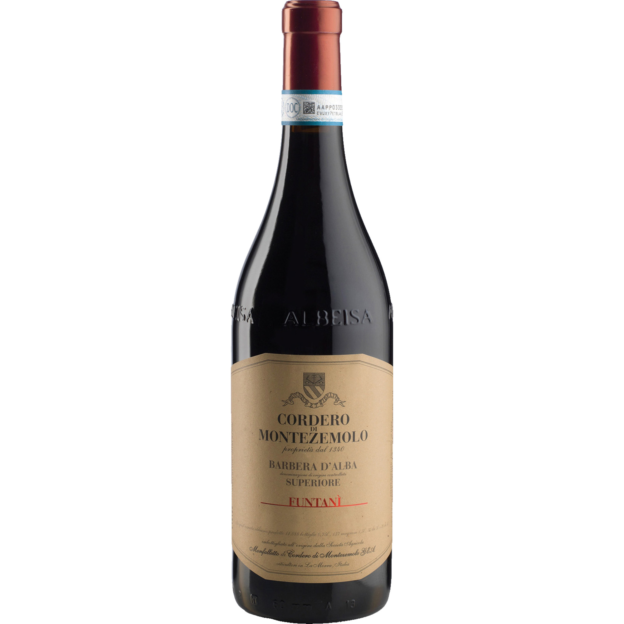 Funtani Barbera d'Alba Superiore, Langhe DOC, Piemont, 2019, Rotwein