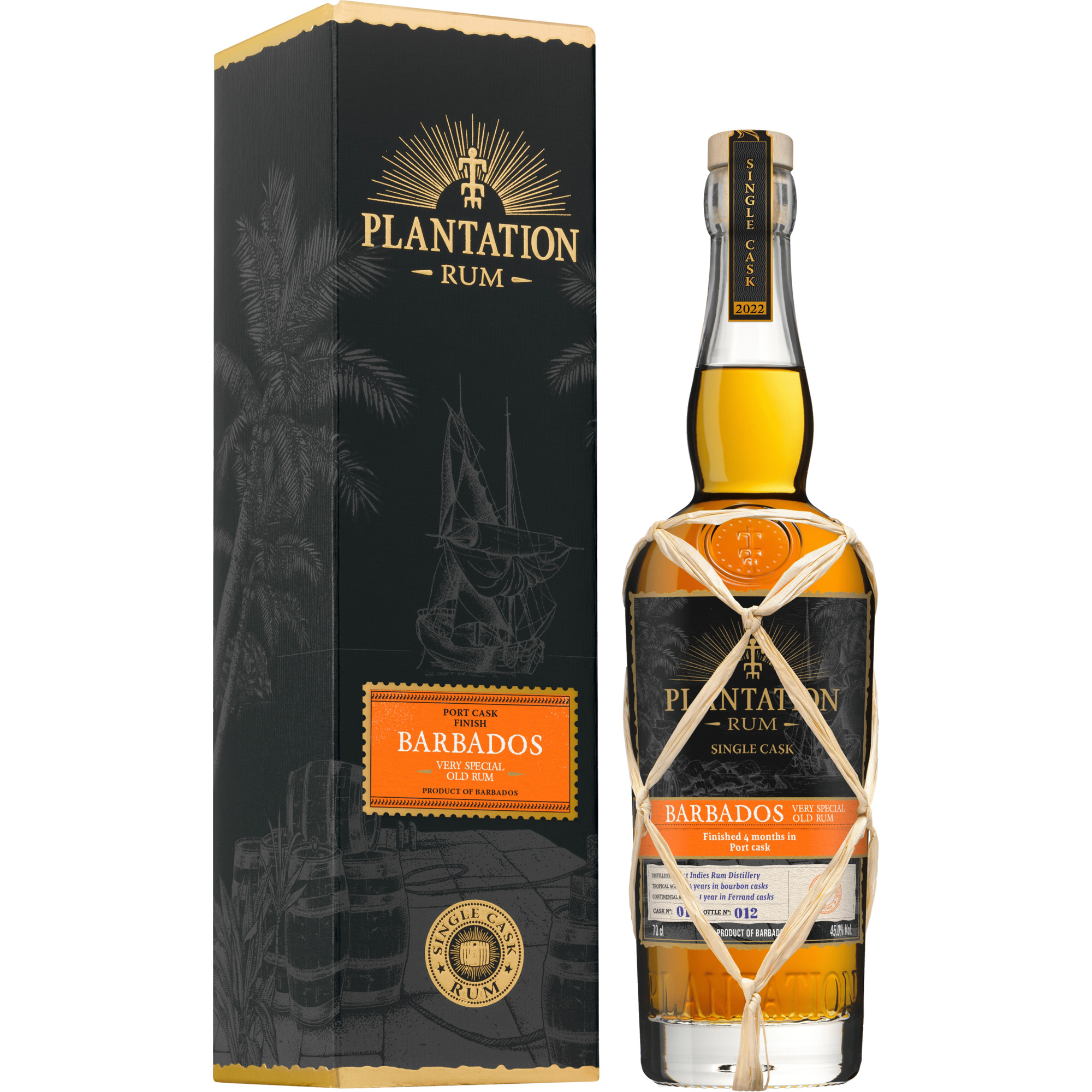 Plantation Barbados Rum VSOR Single Cask, Collection 2022, Porto Cask finished, 0,7L, 44,9%, Spirituosen