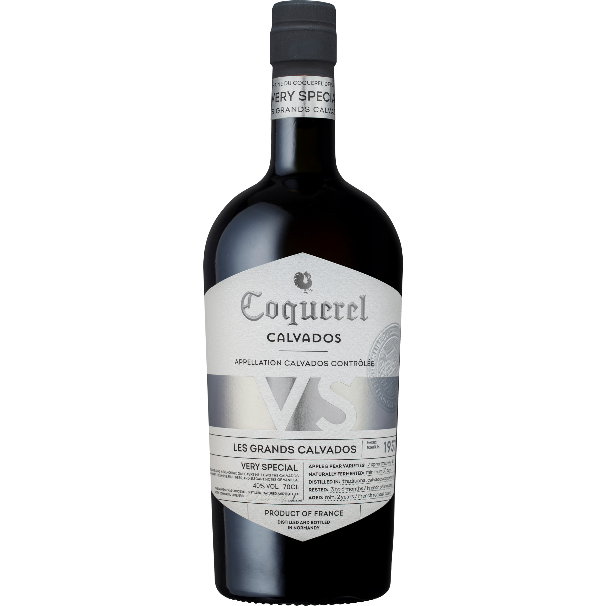 Calvados Domaine du Coquerel VS AOC, Les Grands Calvados, 0,7 L, 40% Vol., Normandie, Spirituosen  Spirituosen Hawesko