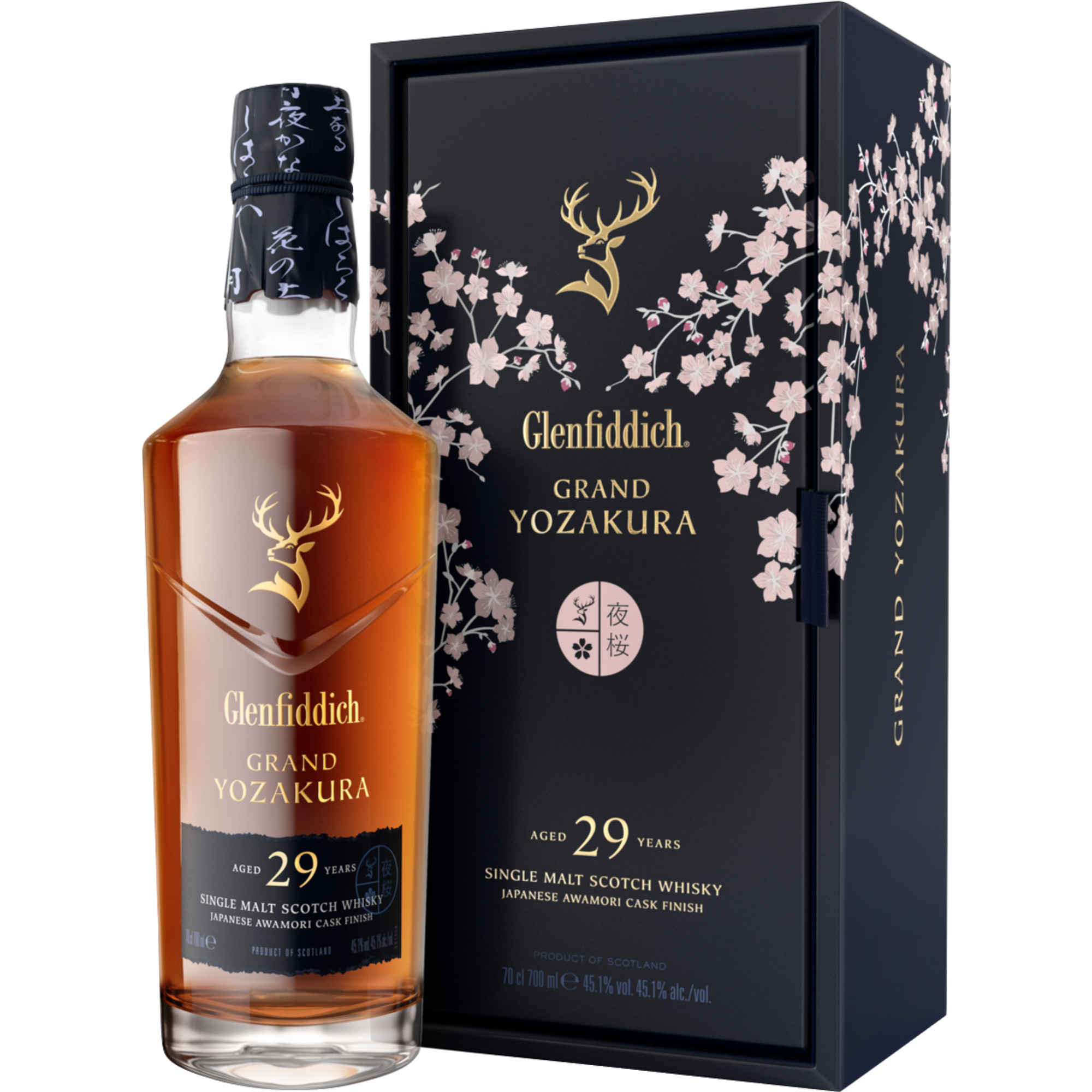 Image of Glenfiddich 29 Years Grand Yozakura, Single Malt Whisky, 0,7 L, 45,1% Vol, Schottland, Spirituosen
