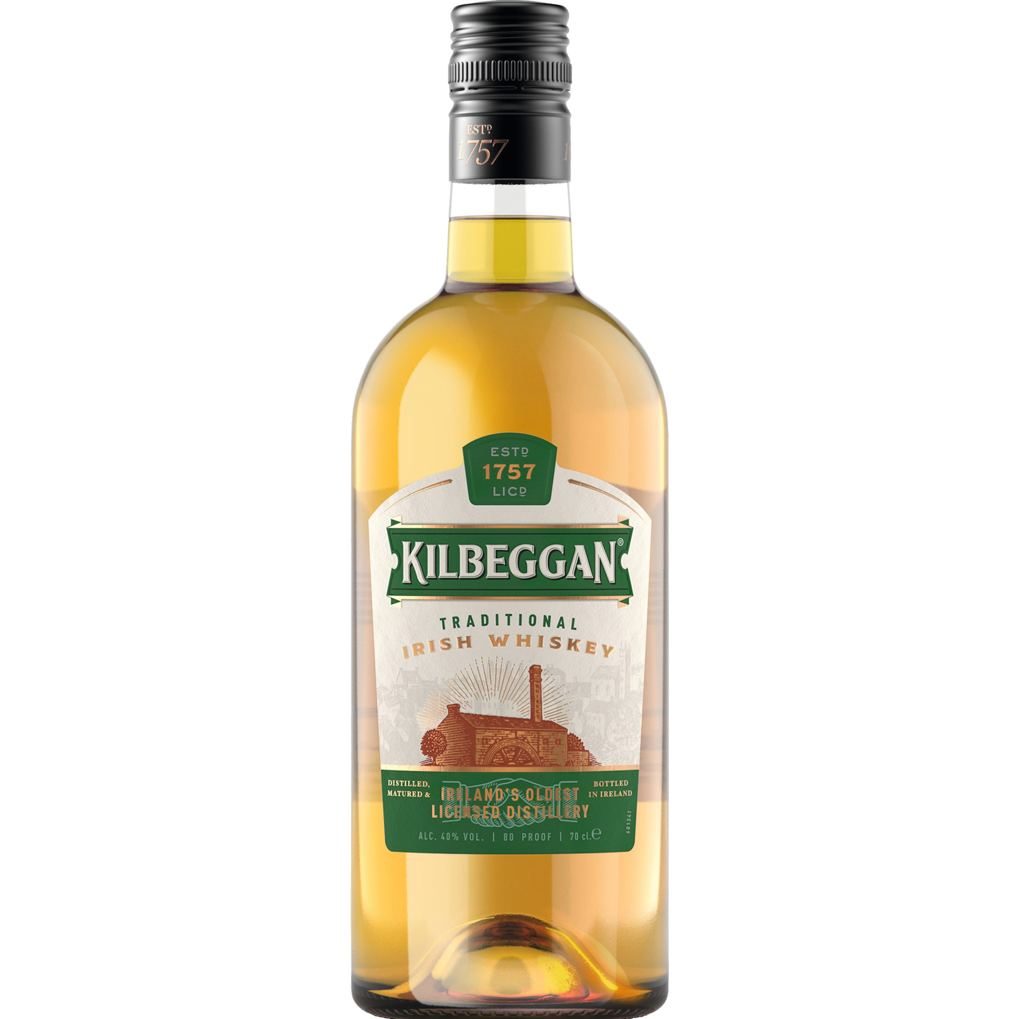 Kilbeggan Irish Whiskey, 0,7 L, 40% Vol., Spirituosen - Spirituosen
