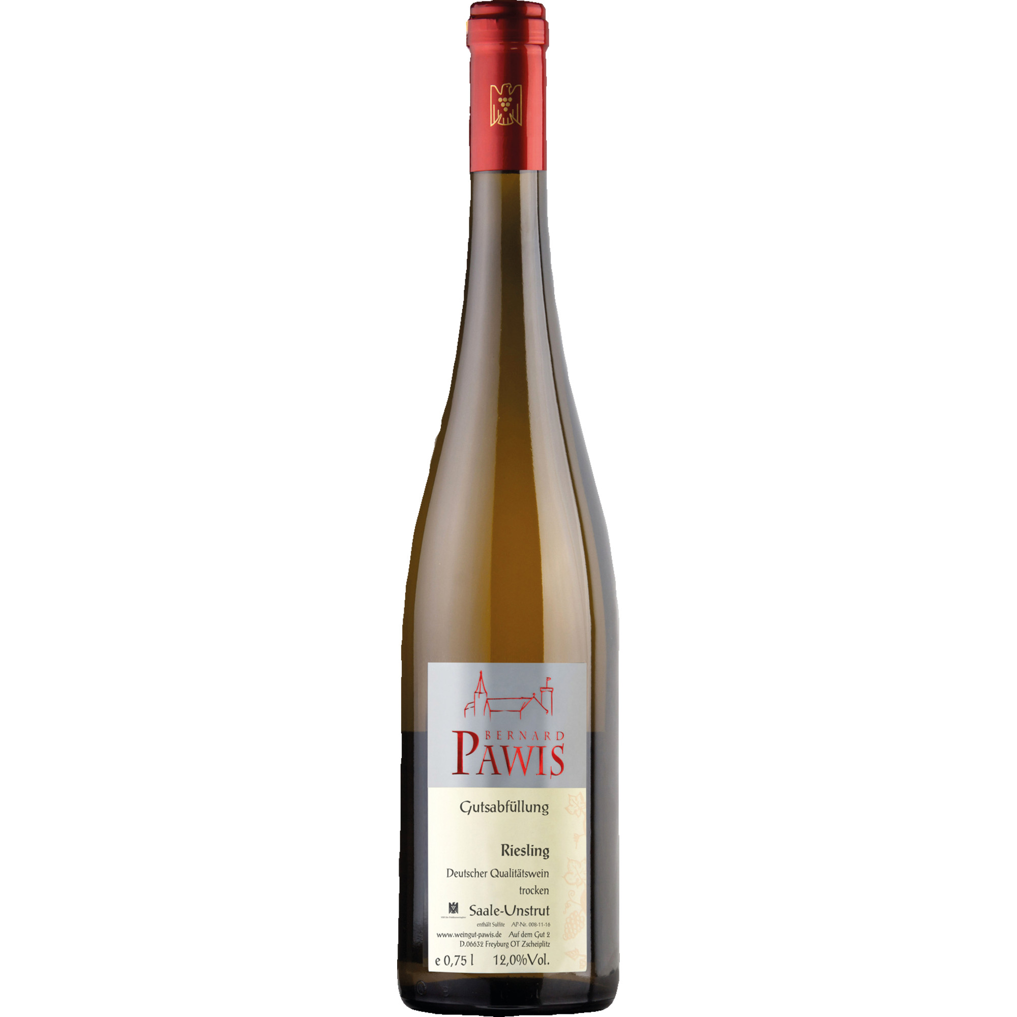 Pawis Riesling, trocken, Saale-Unstrut, Saale-Unstrut, 2022, Weißwein