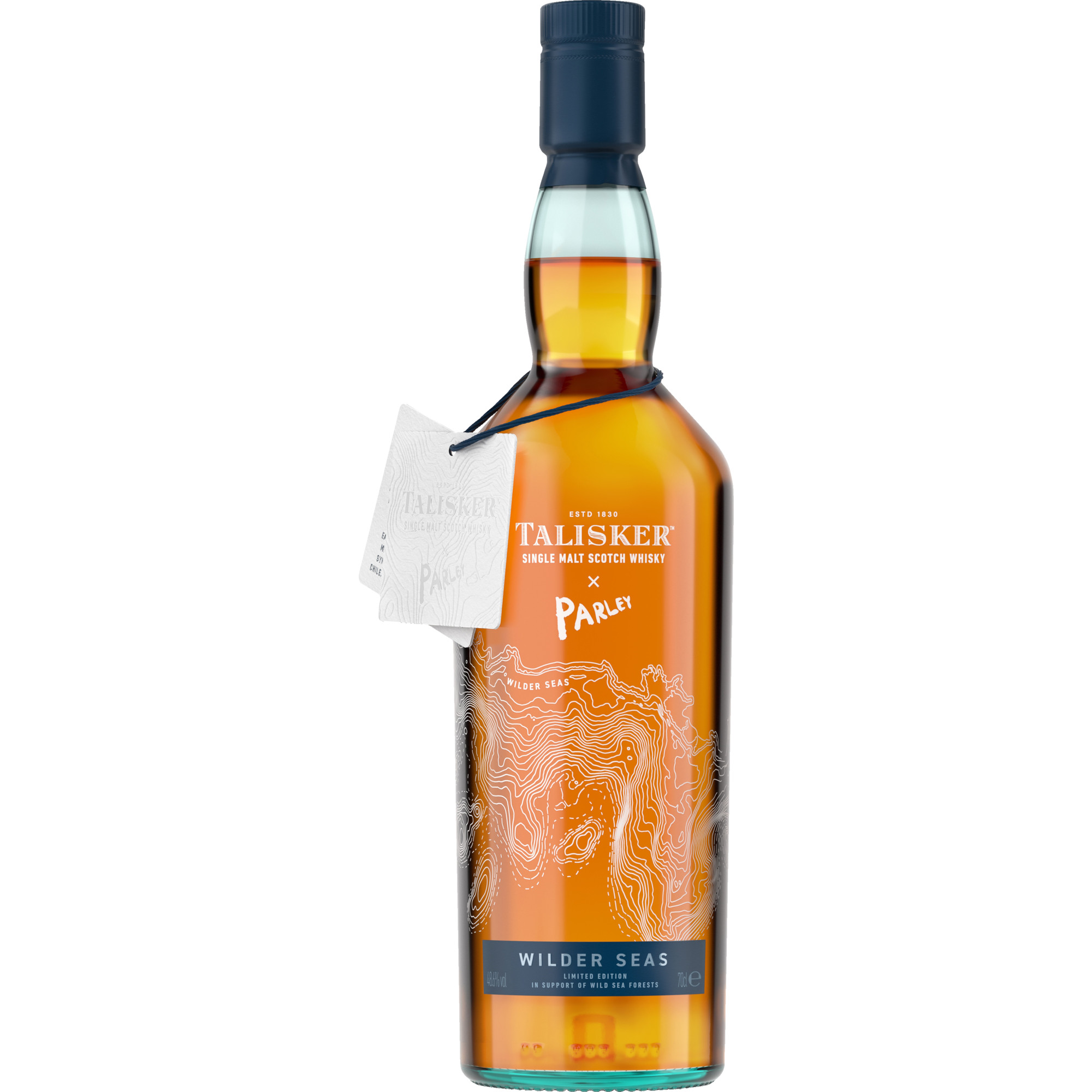 Talisker x Parley Wilder Seas, Single Malt Scotch Whisky, 0,7 L, 48,6 % Vol., Schottland, Spirituosen Talisker Distillery, Carbost, Isle of Skye, IV47 8 SR, Scotland Hawesko DE