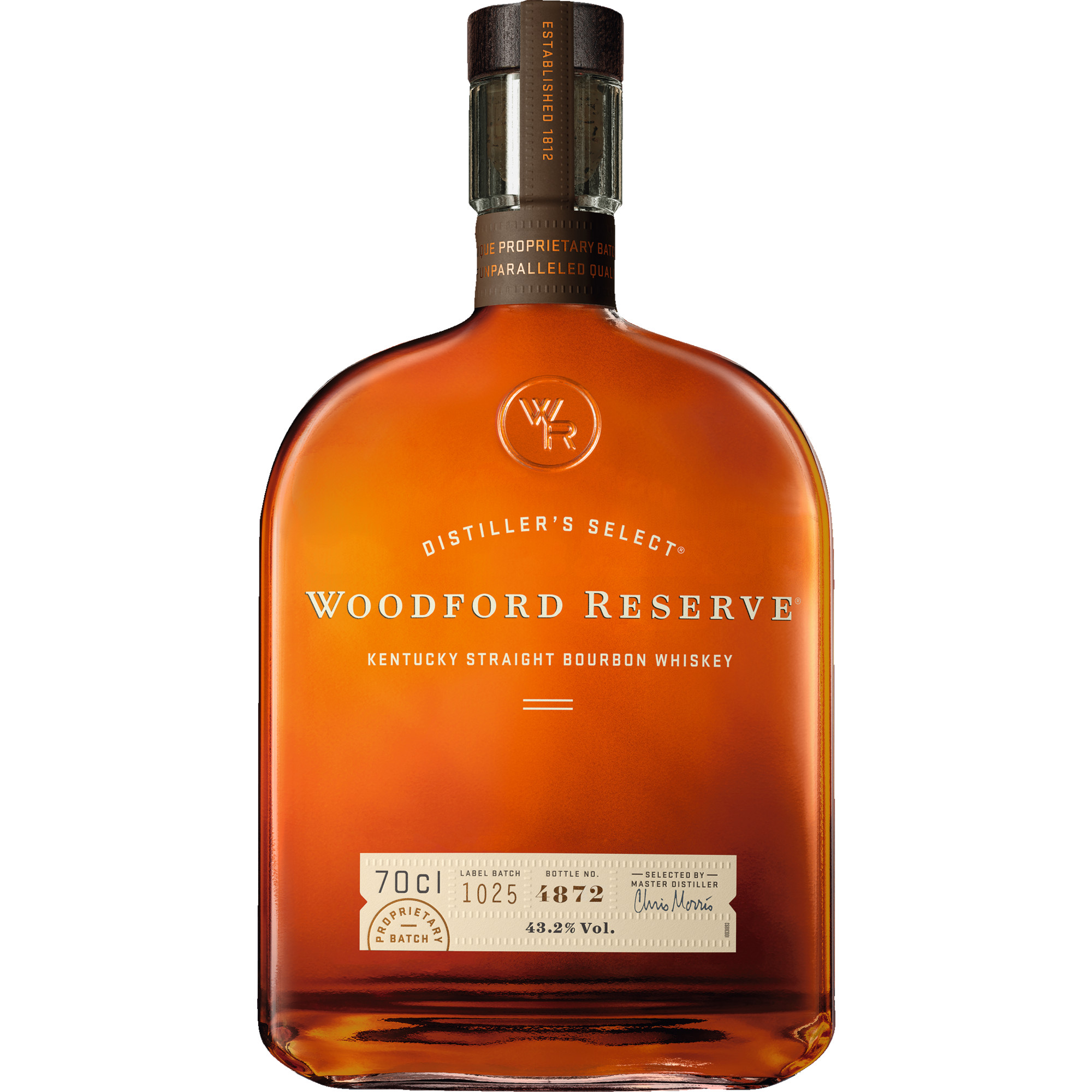 Woodford Reserve Straight Bourbon Whiskey, Kentucky, 0,7 L, 43,2% Vol., Kentucky, Spirituosen