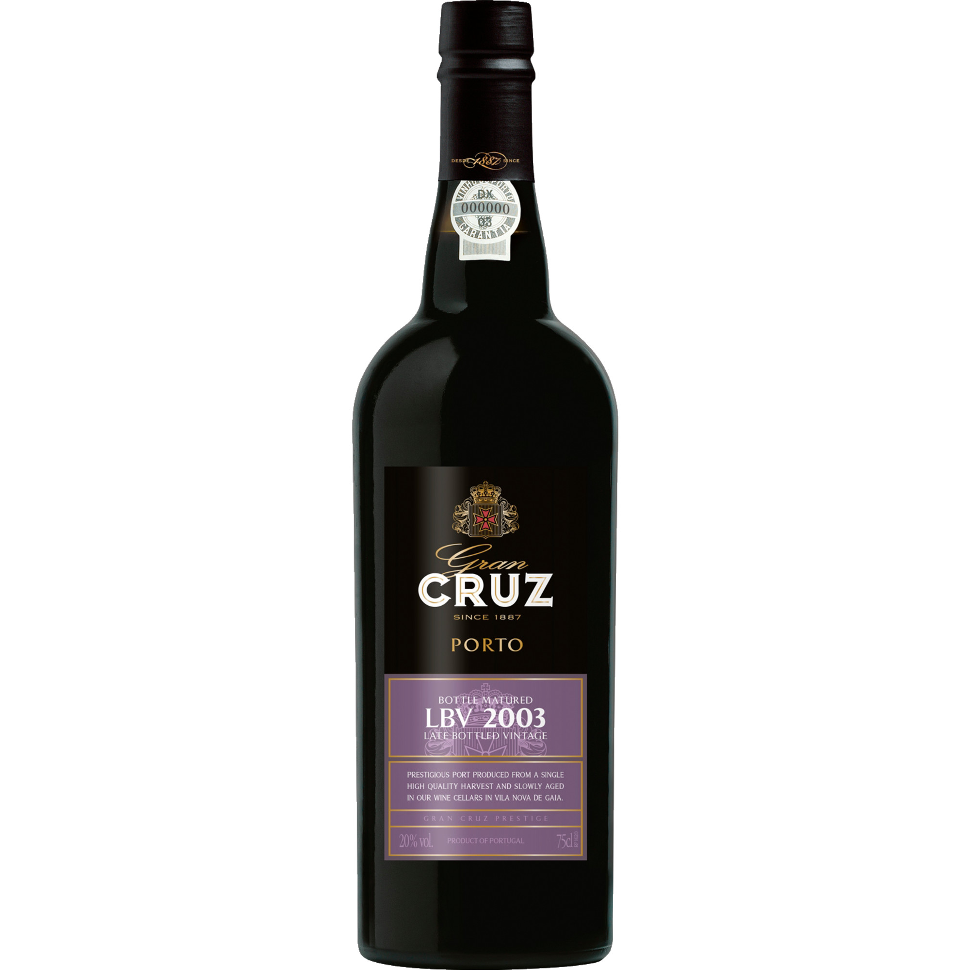 Image of Gran Cruz LBV Late Bottled Vintage, Douro DOC, Douro, 2003, Spirituosen