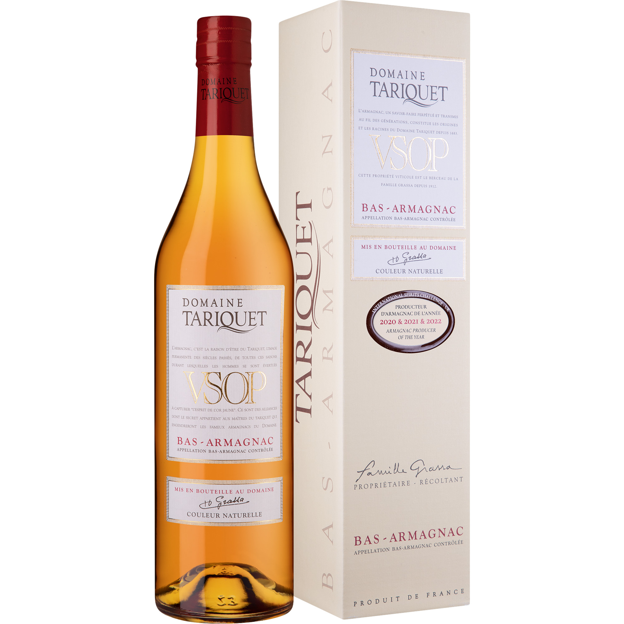 Image of Armagnac Domaine Tariquet VSOP, Armagnac AC, 0,7 L, 40% Vol., in Etui, Südwestfrankreich, Spirituosen