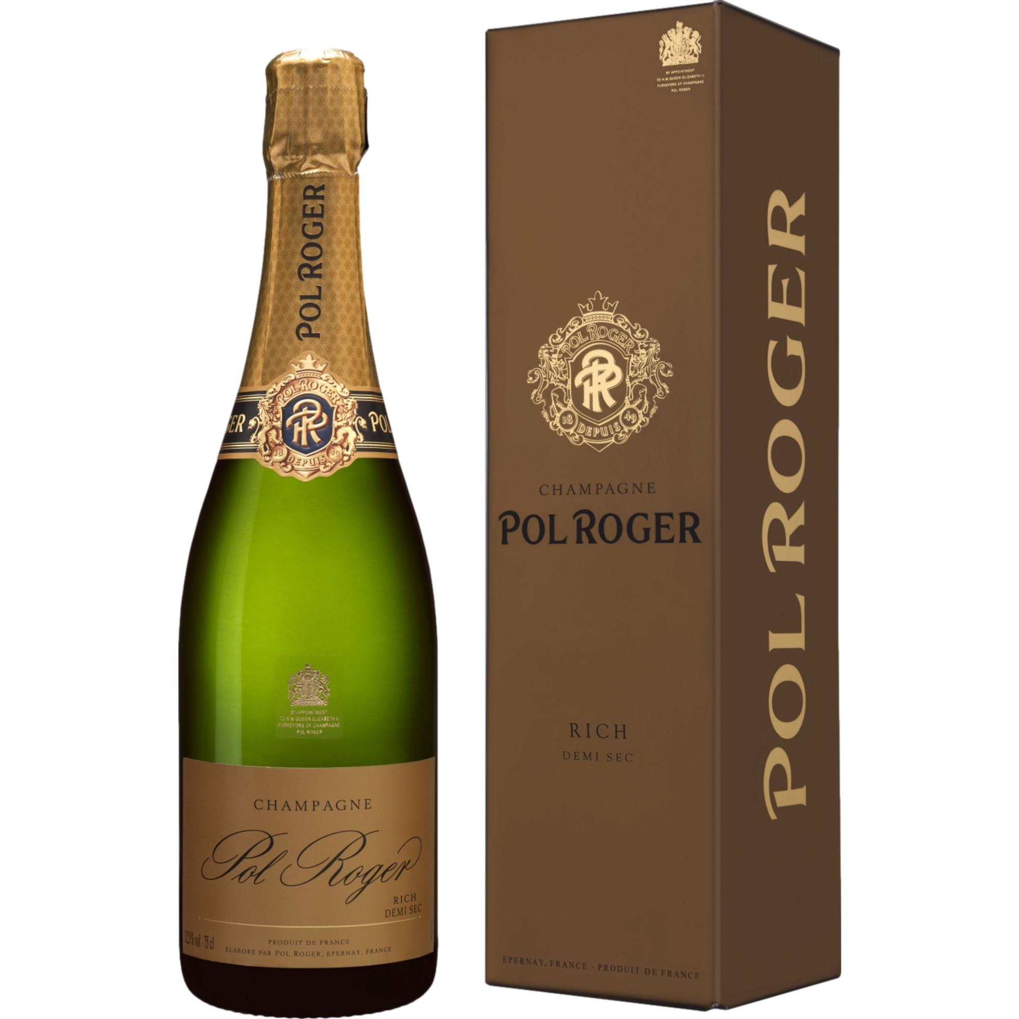 Champagne Pol Roger Rich, Demi Sec, Champagne AOP, Champagne, Schaumwein