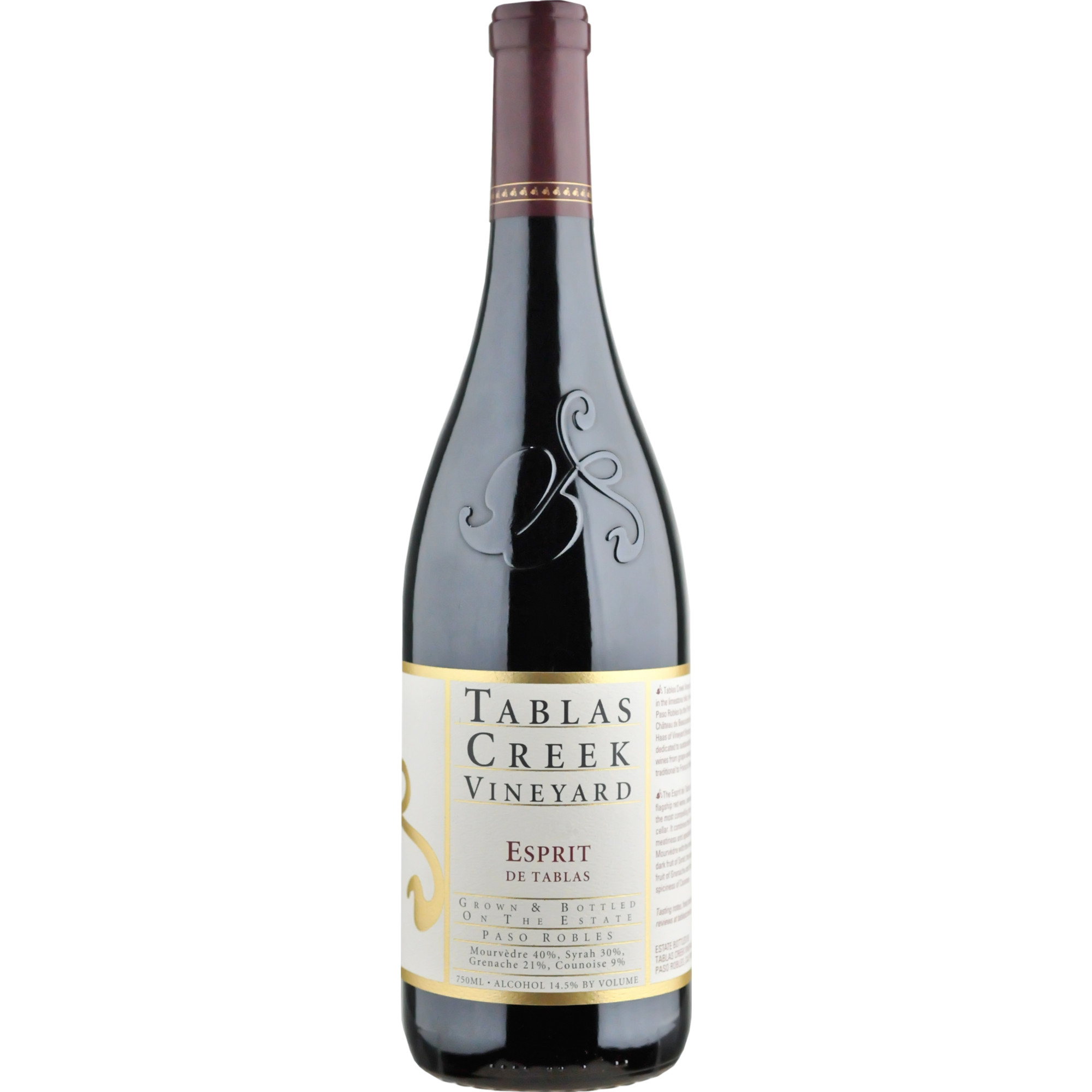 Tablas Creek Vineyard Esprit de Tablas Red, Kalifornien, Kalifornien, 2014, Rotwein