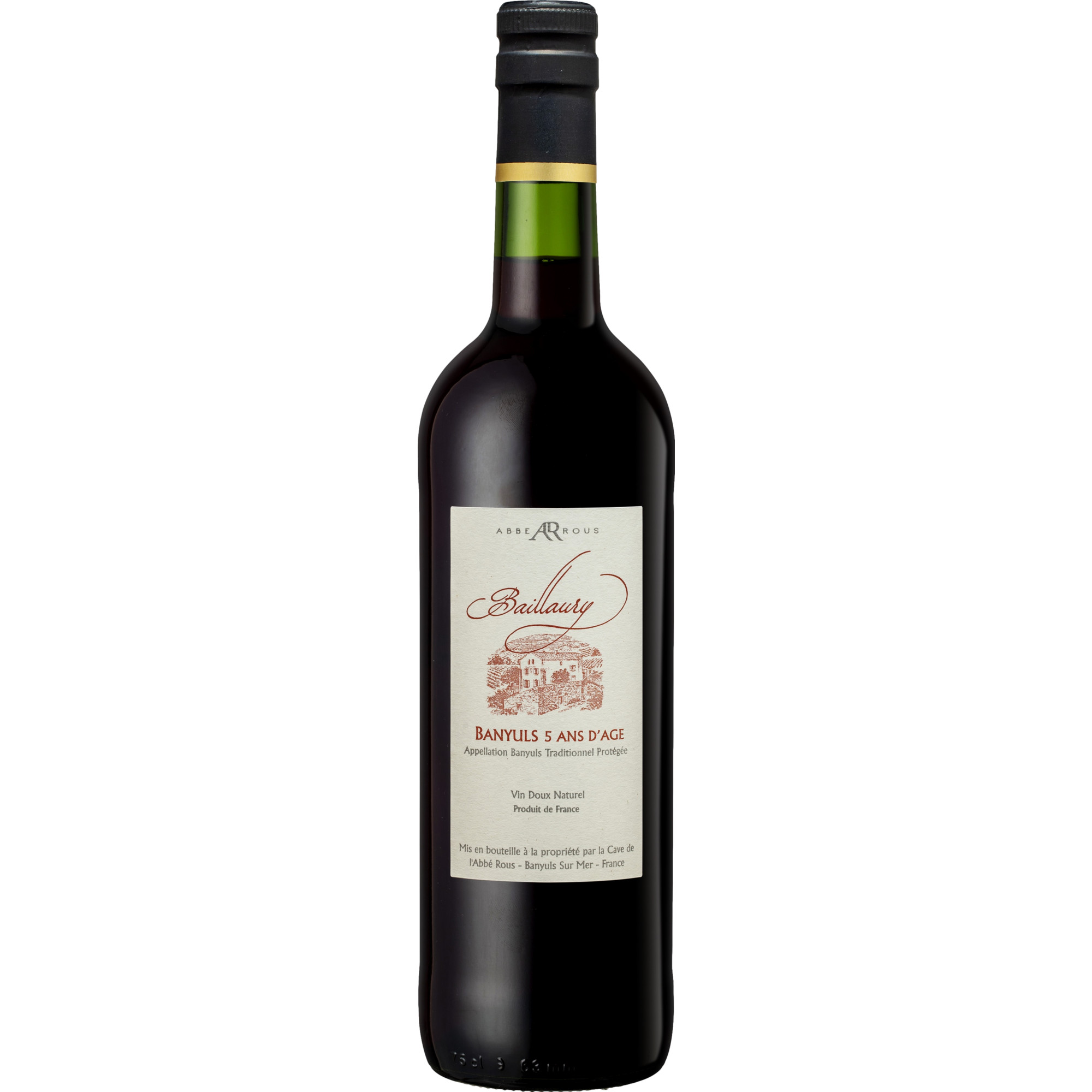 Image of Abbé Rous Baillaury 5 ans d`age, Banyuls AOP, Languedoc-Roussillon, Rotwein