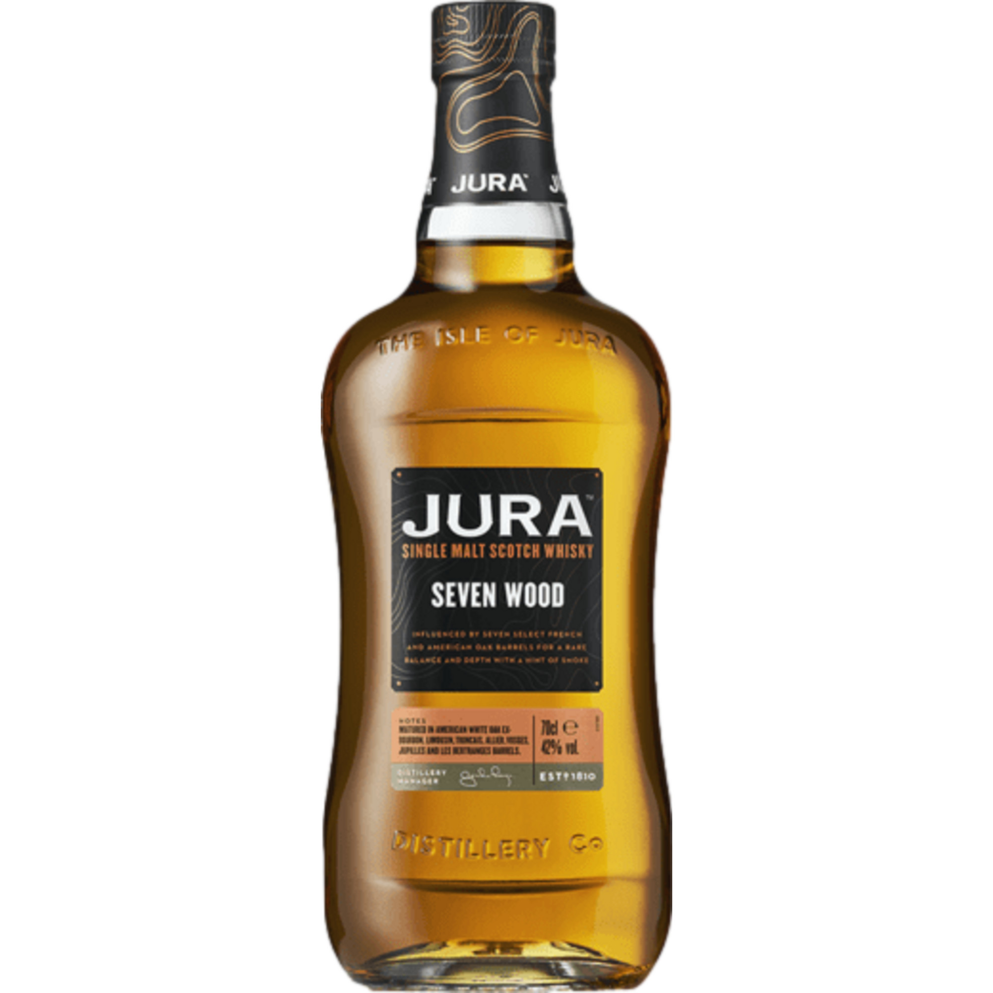 Jura Single Malt Seven Wood, Scotch Whisky, 42% Vol, 0,7L, Spirituosen - Spirituosen