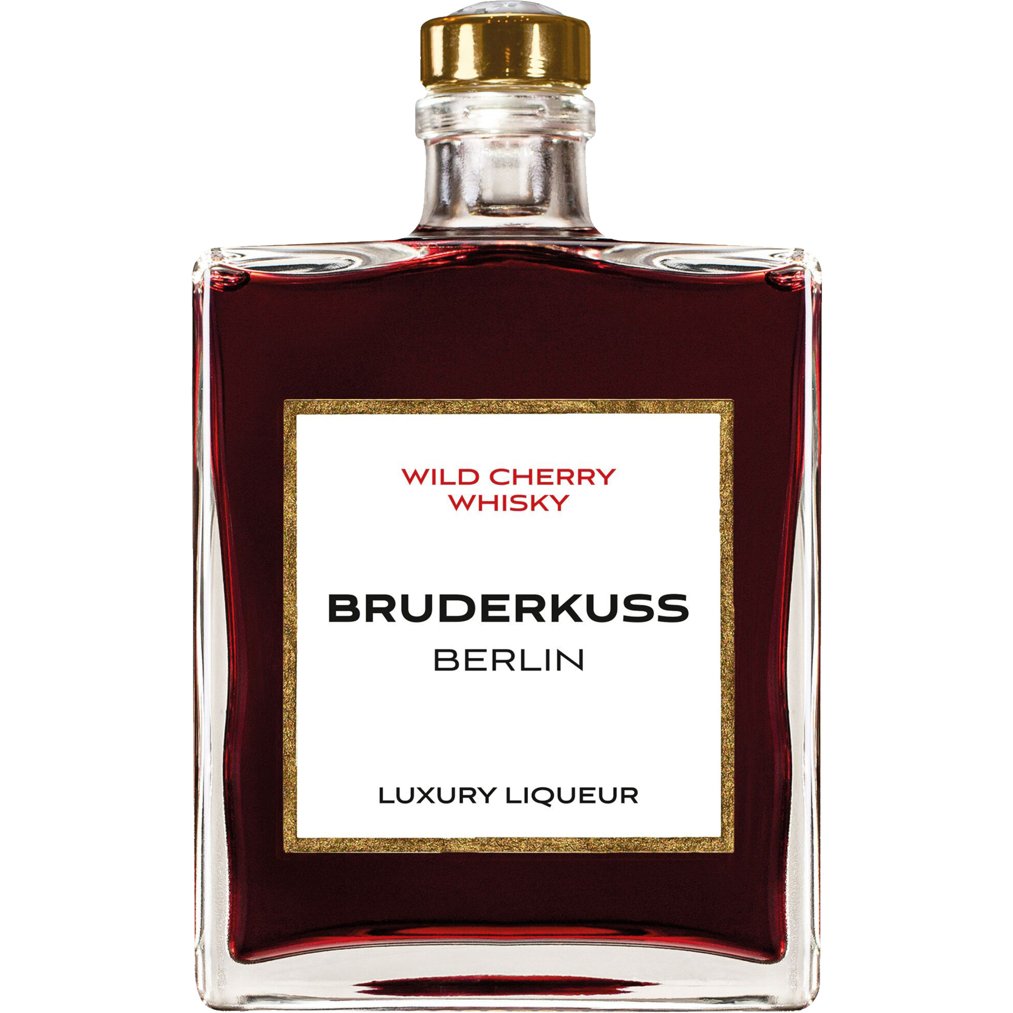 Image of Bruderkuss Wild Cherry Whisky Likör, 20% Vol, 0,5L, Pfalz, Spirituosen