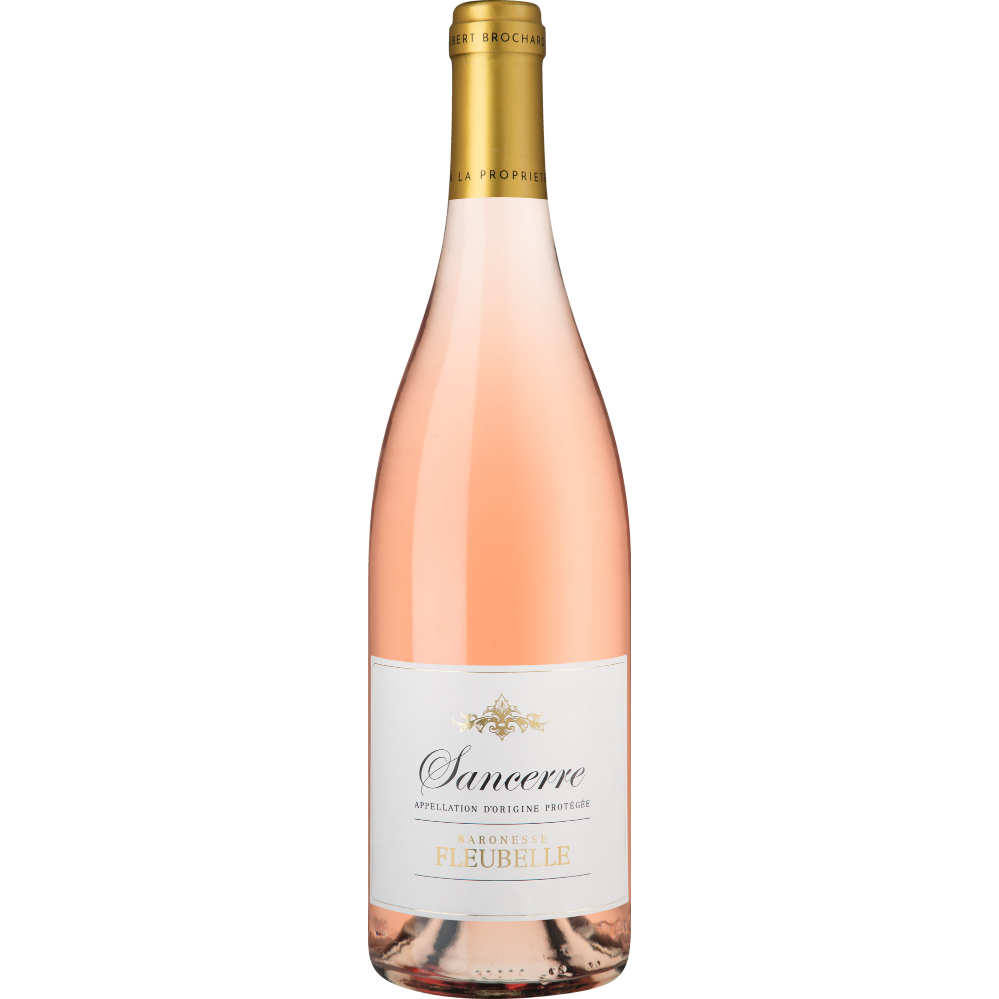 Baronesse Fleubelle Sancerre Rosé, Sancerre AOP, Loire, 2022, Roséwein Vertrieb durch Hanseatisches Wein- und Sekt-Kontor Hawesko GmbH D-22763 Hamburg, Mis en bouteille par HB à F49400 Hawesko DE