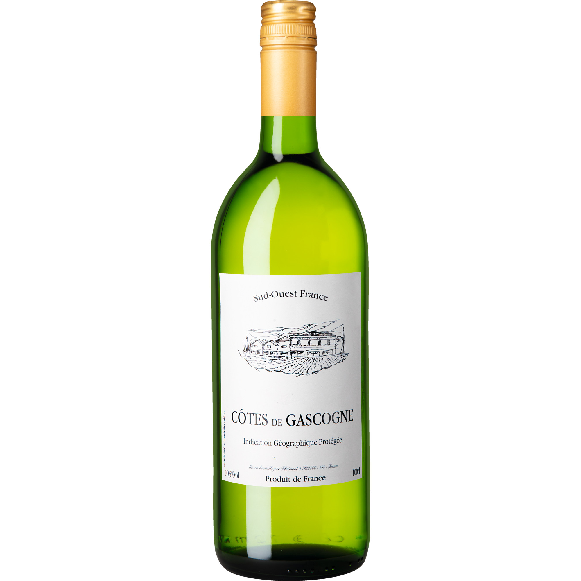 Côtes de Gascogne Blanc, Côtes de Gascogne IGP, 1 Liter, Südwestfrankreich, 2023, Weißwein