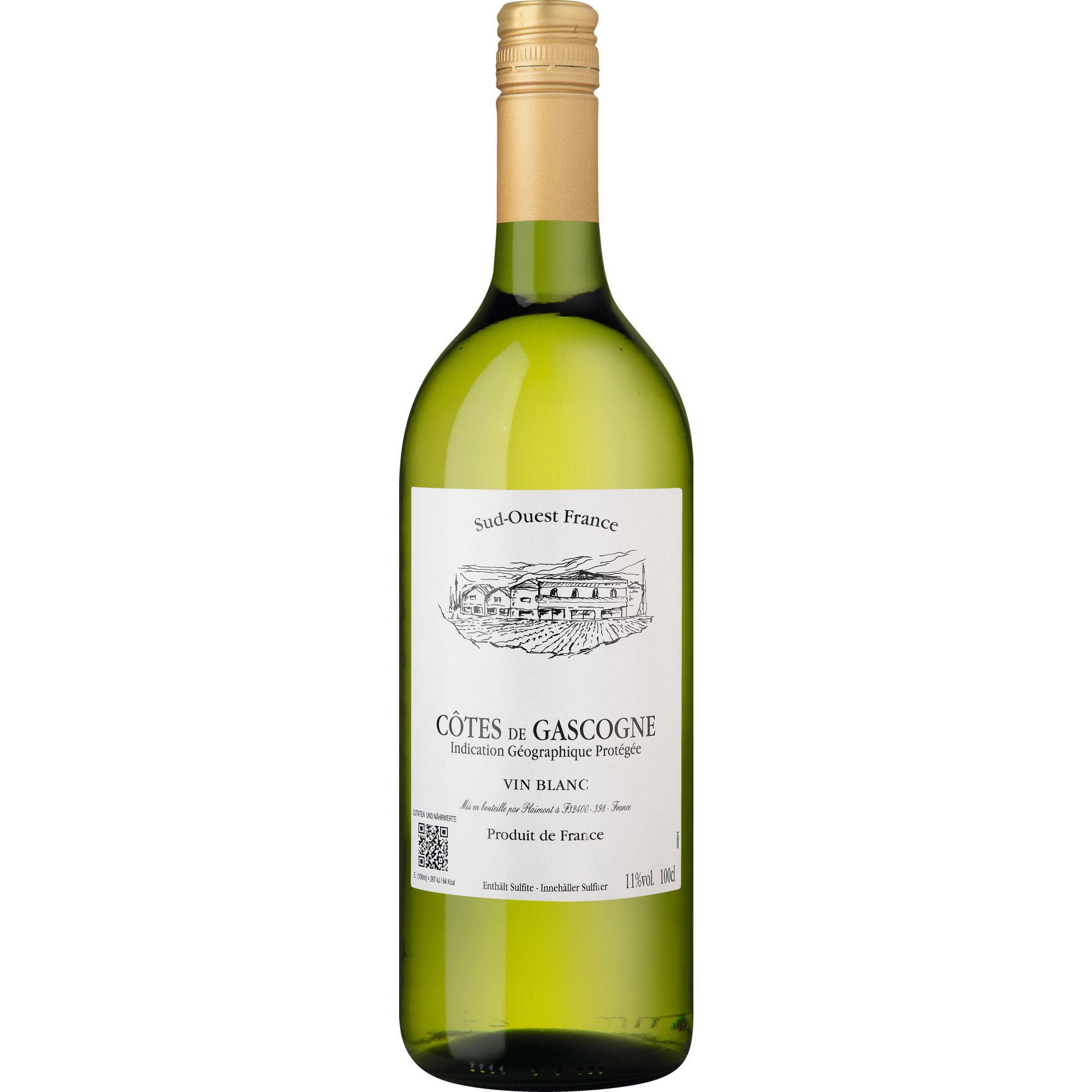 Image of Côtes de Gascogne Blanc, Côtes de Gascogne IGP, 1 Liter, Südwestfrankreich, 2023, Weißwein