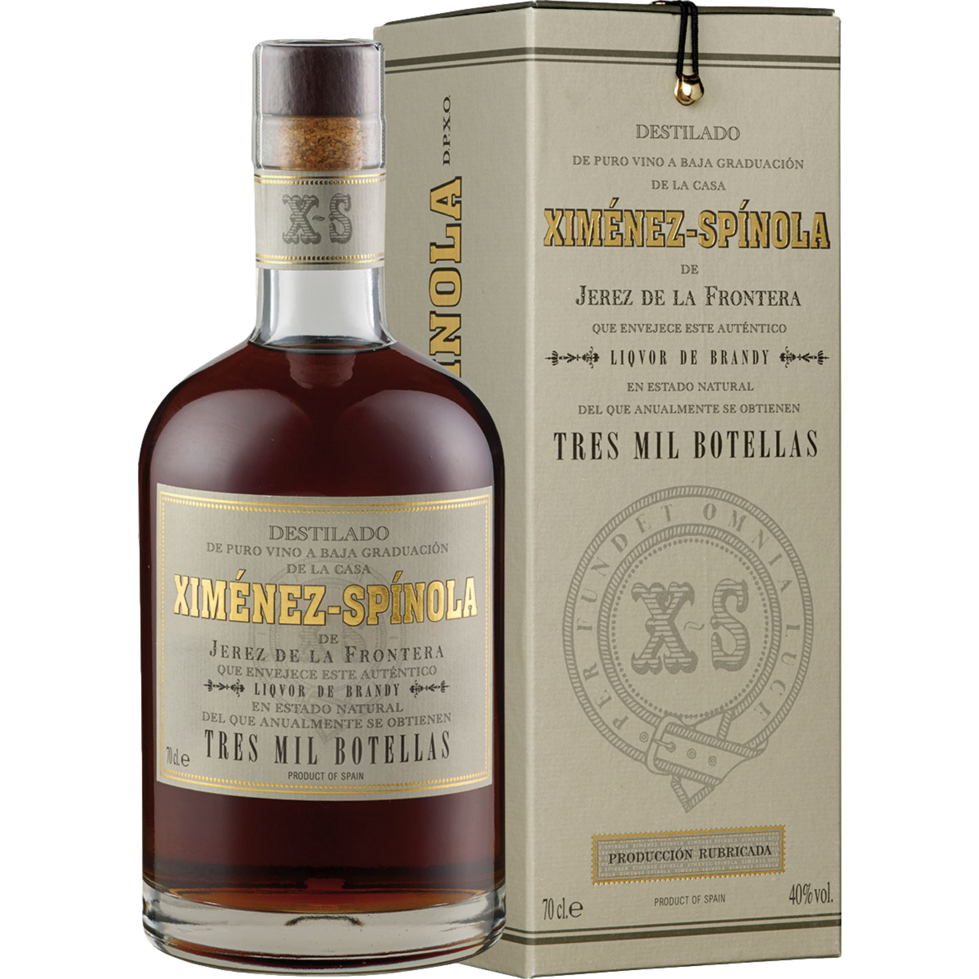 Image of Ximénez Spinola Liquor de Brandy Tres Mil botellas 0.7L 40% Vol. aus Spanien