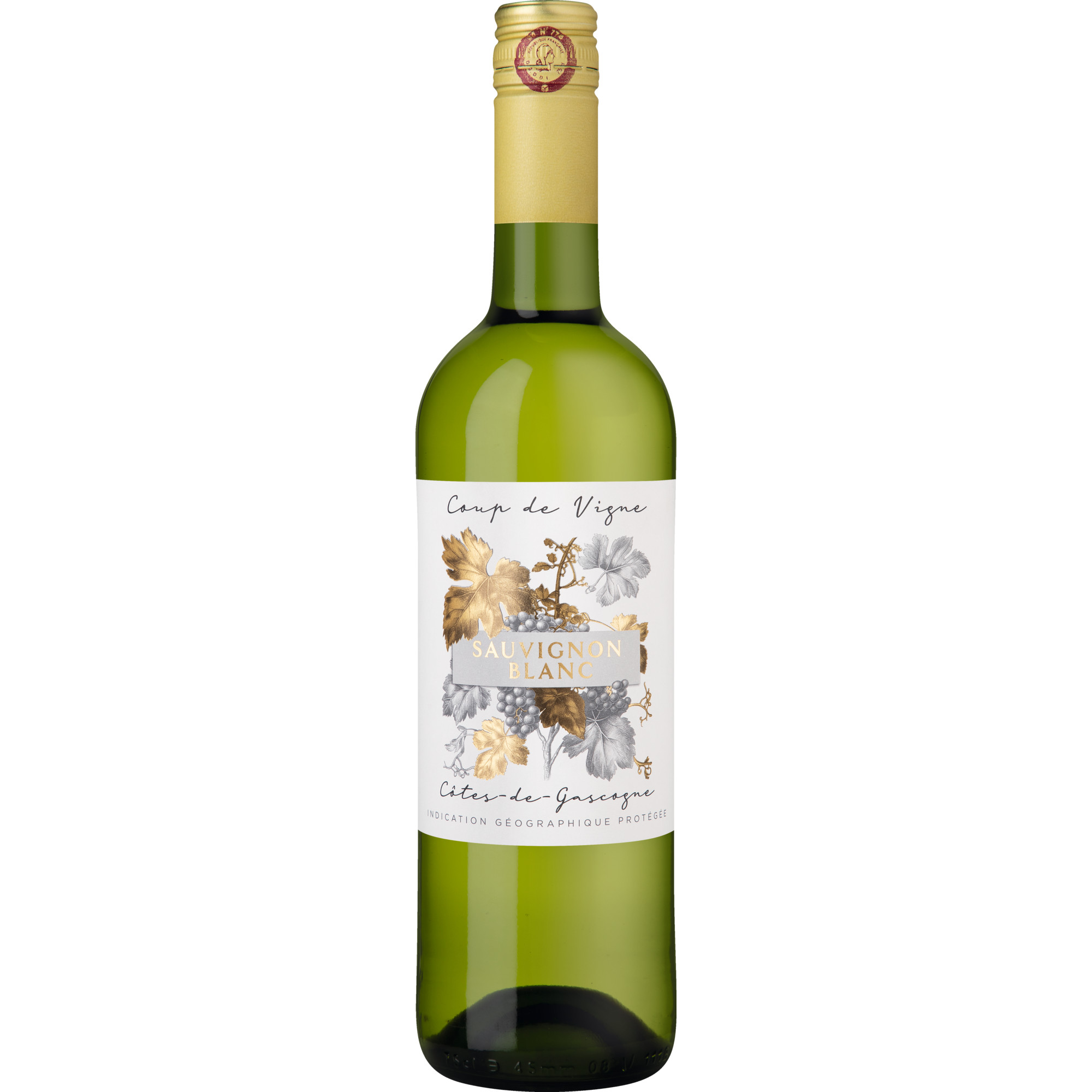 Coup de Vigne Sauvignon Blanc, Côtes de Gascogne IGP, Südwestfrankreich, 2023, Weißwein Vertrieb durch Hanseatisches Wein- und Sekt-Kontor Hawesko GmbH, D-22763 Hamburg; mis en bouteille par EMB 30032L-FRANCE Hawesko DE