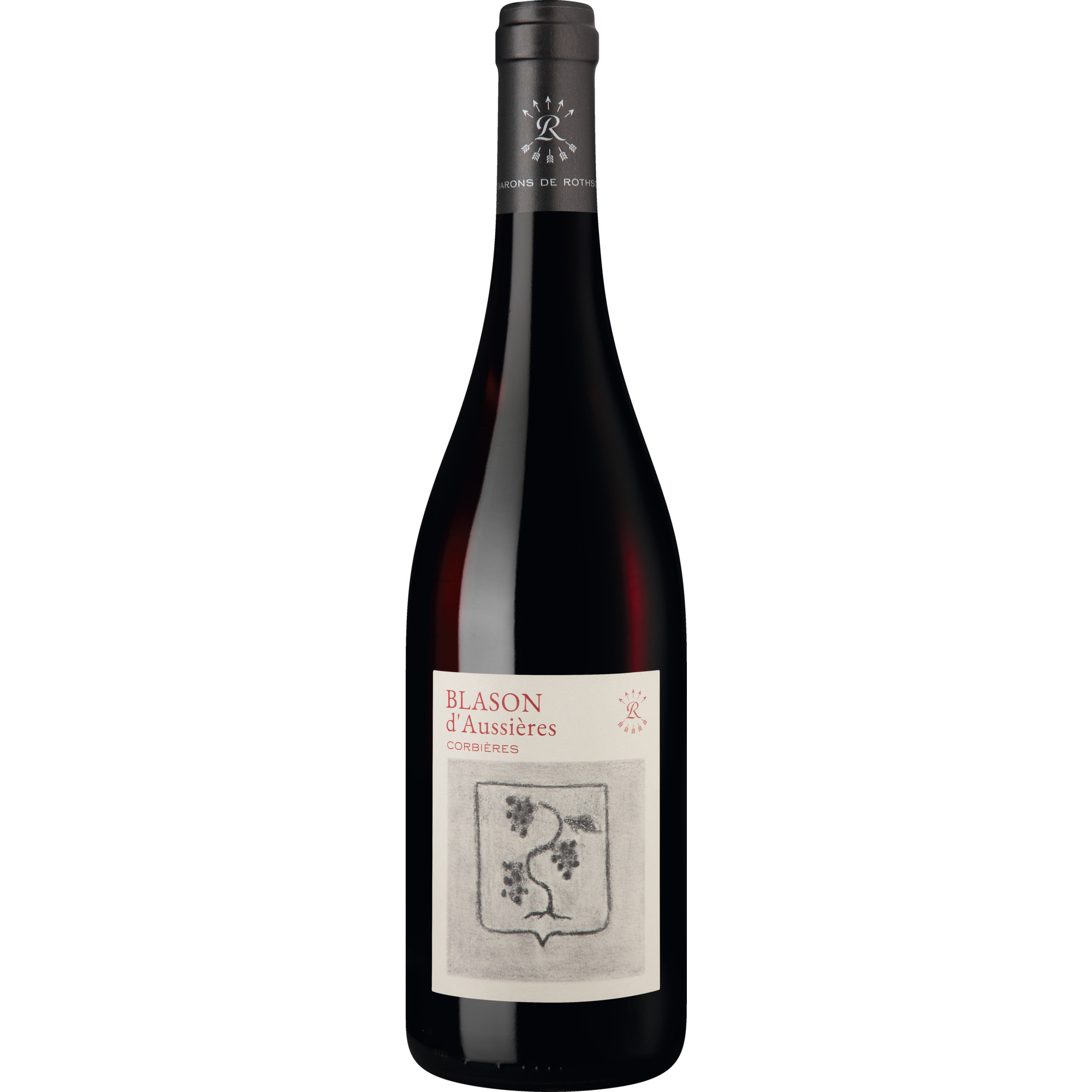 Blason d'Aussières, Corbières AOP, Languedoc-Roussillon, 2019, Rotwein