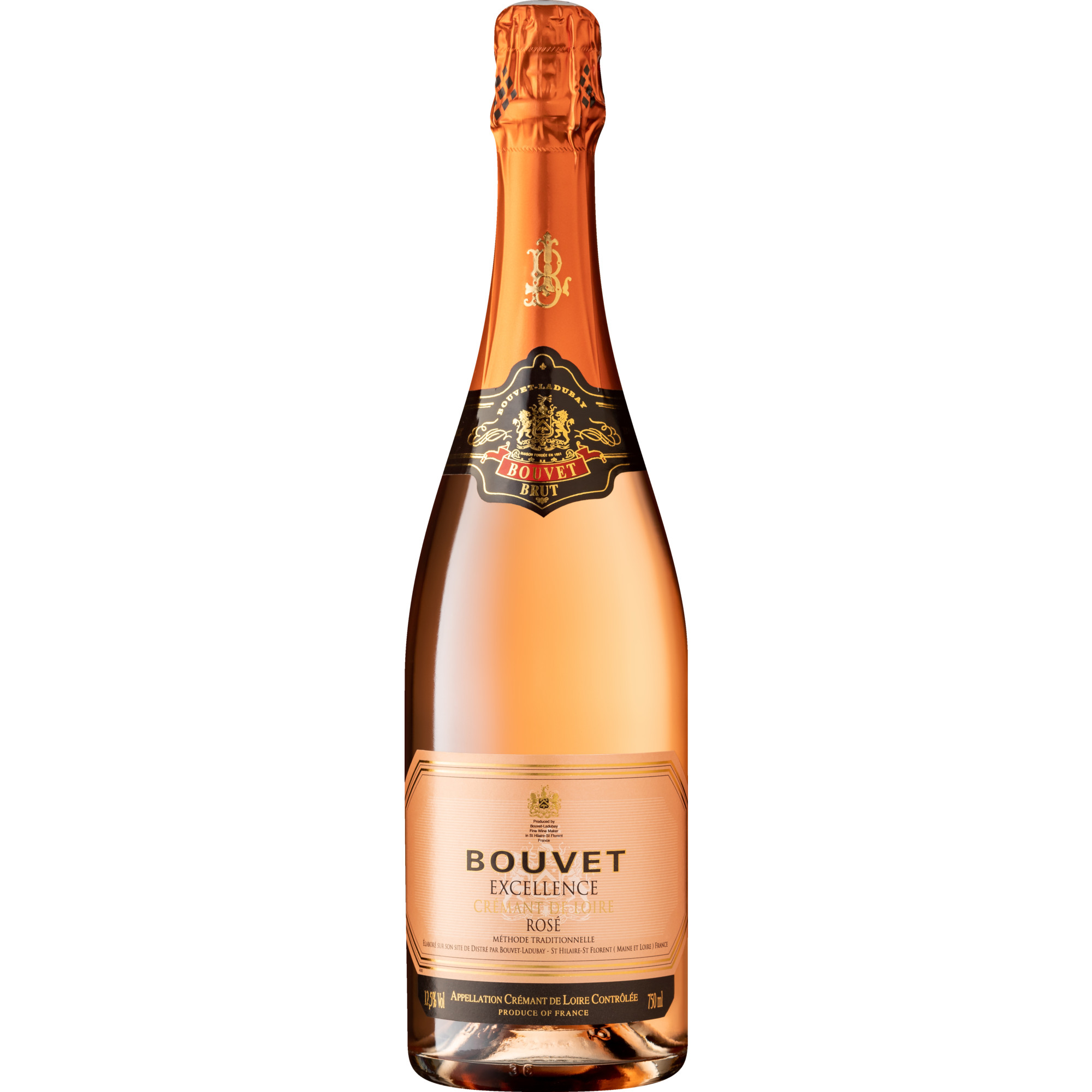 Bouvet Crémant Excellence Rosé, Brut, Crémant de Loire AOP, Loire, Schaumwein Elaboré à Distré par Bouvet Ladubay SA - St Hilaire St Florent - France Hawesko DE