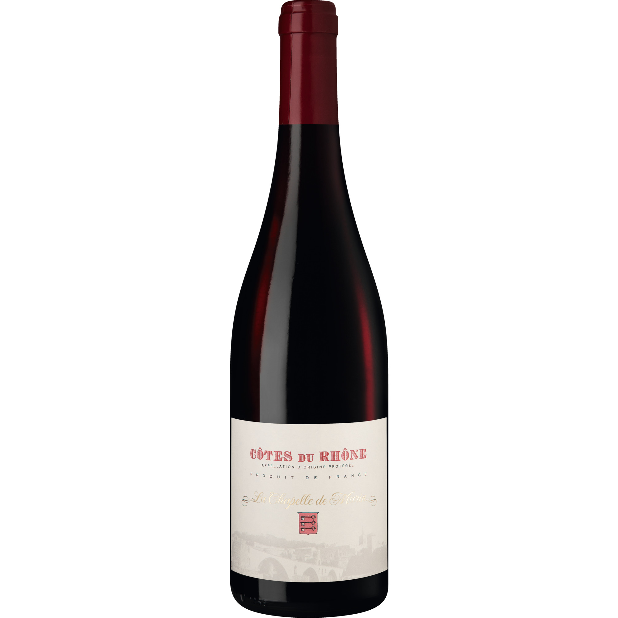 La Chapelle de Marin, Côtes du Rhône AOP, Rhône, 2022, Rotwein Mis en bouteille à F71570-084 pour Boutinot 71000, France Hawesko DE