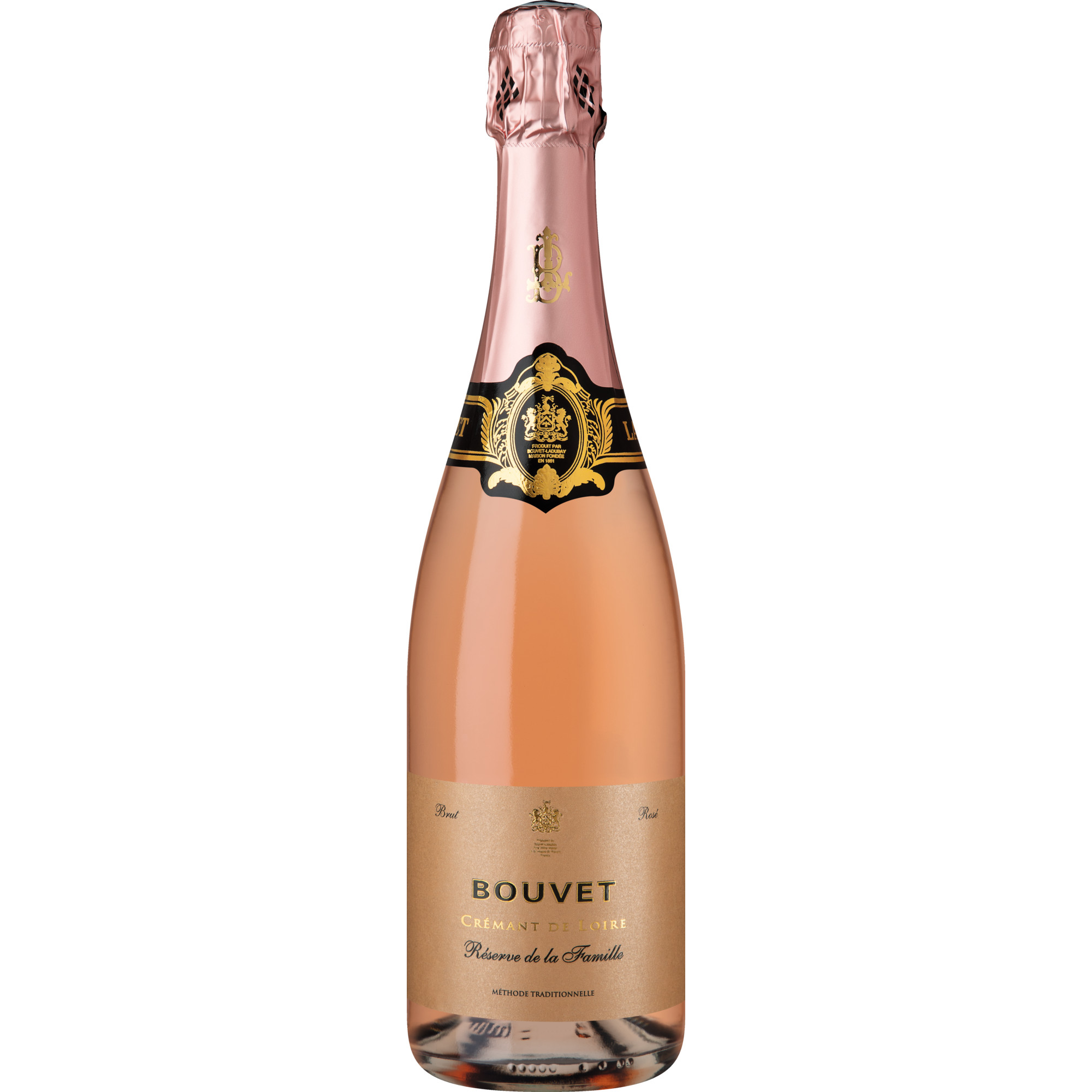 Réserve de la Famille Rosé Gold Edition, Brut, Crémant de Loire AOP, Loire, Schaumwein Bouvet Ladubay SA - Saint-Hilaire - Saint-Florent - France Hawesko DE