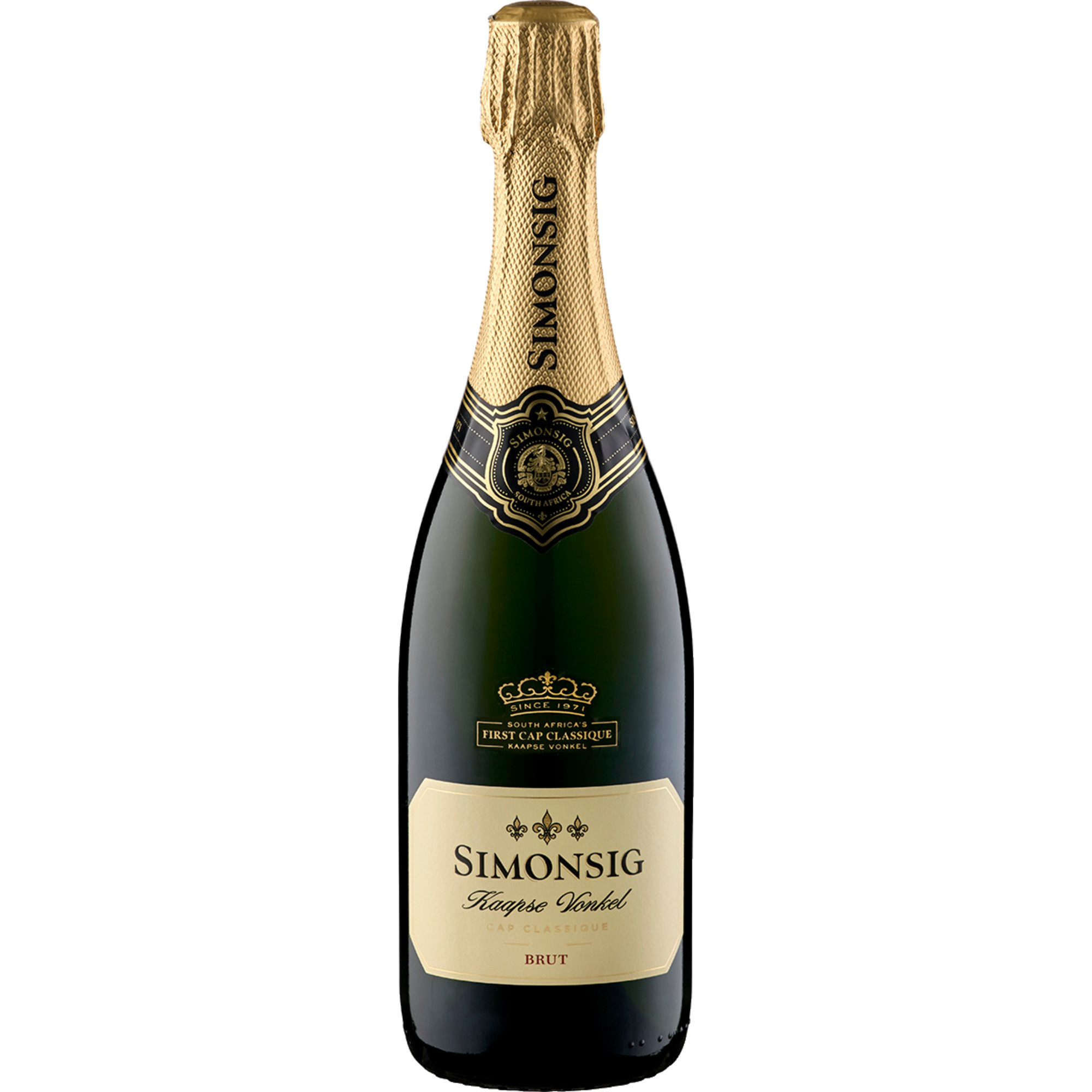Simonsig Kaapse Vonkel Methode Cap Classique, Brut, WO Coastal Region, Western Cape, 2021, Schaumwein - Sekt & Crémant