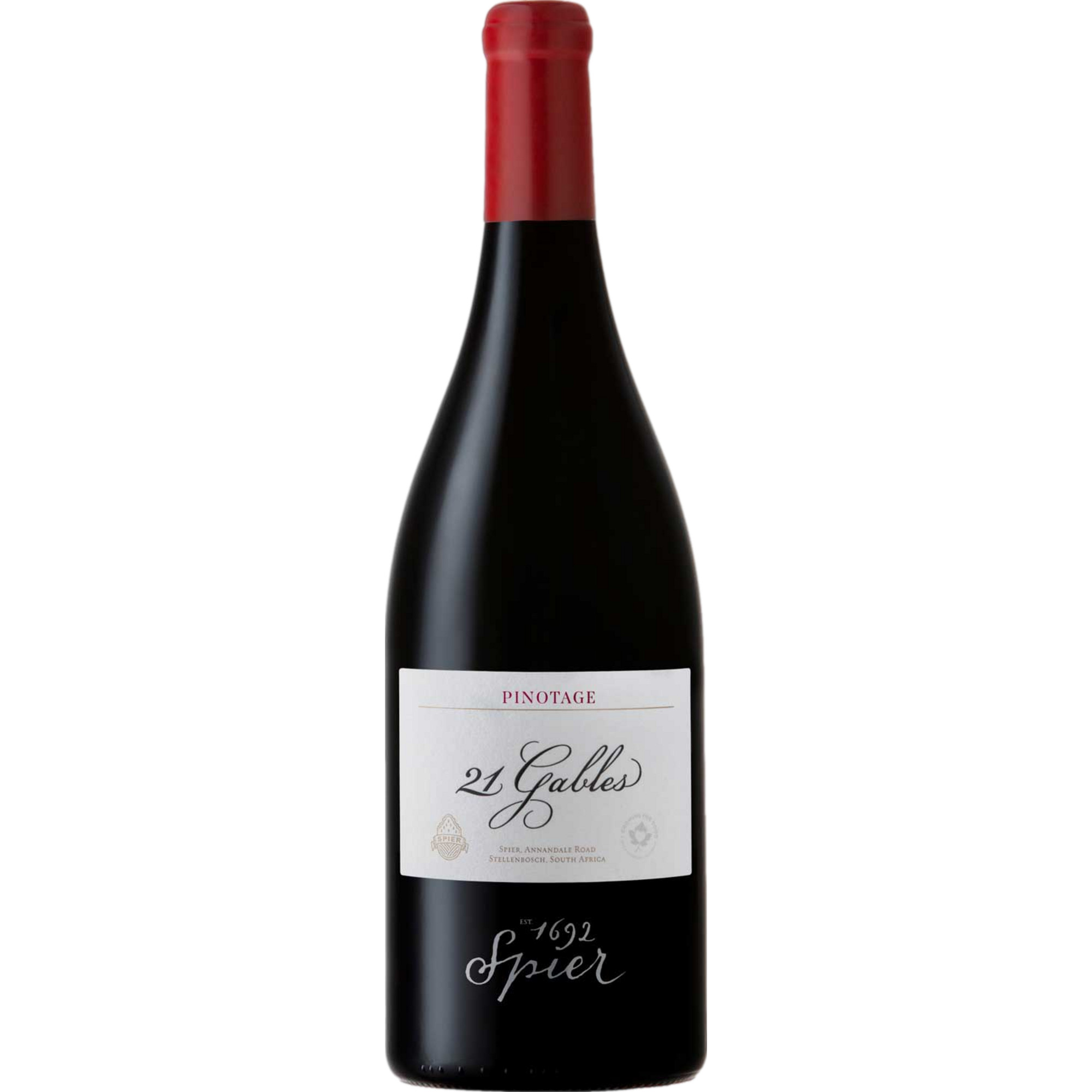 Spier 21 Gables Pinotage, WO Stellenbosch, Magnum, Western Cape, 2016, Rotwein - Rotwein