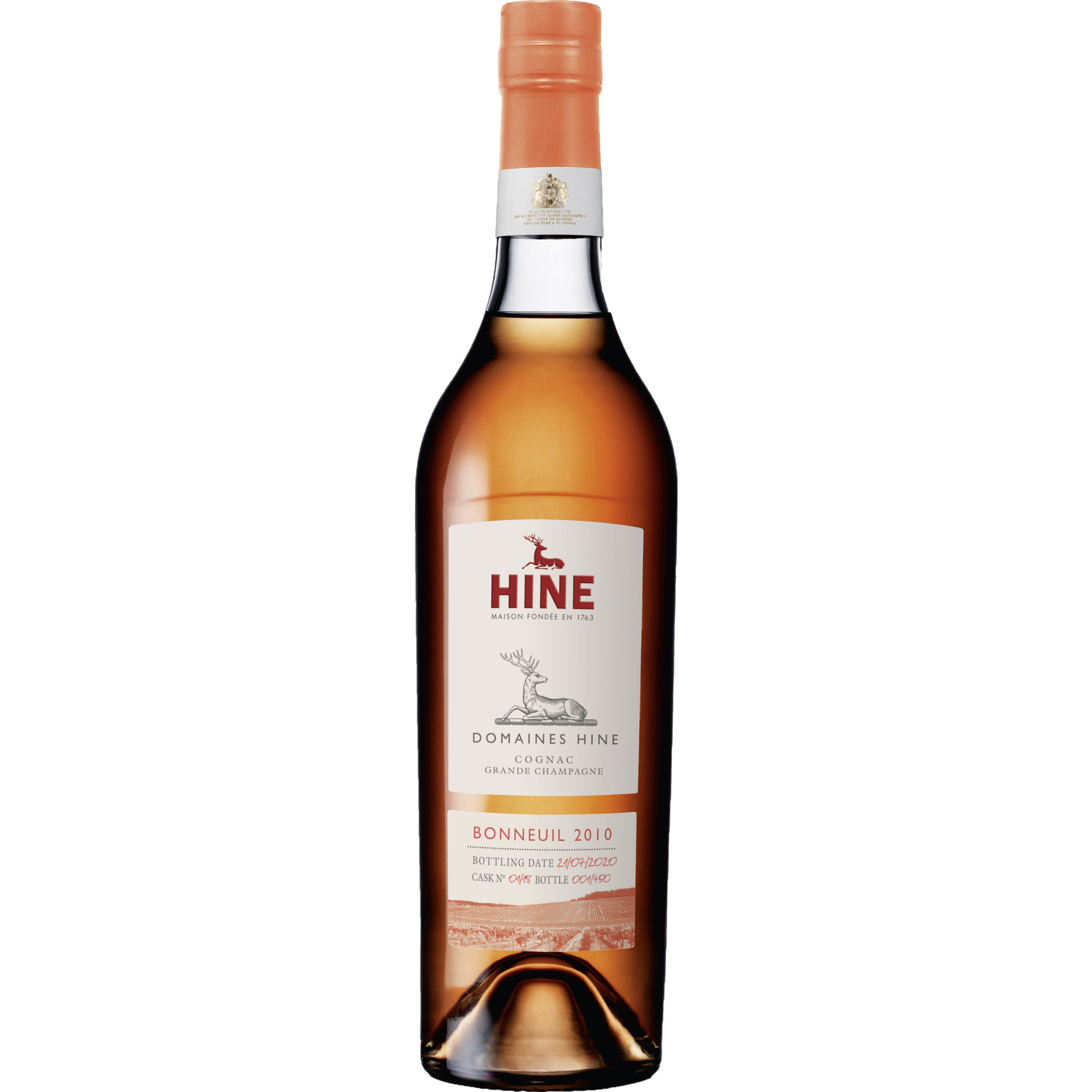 Image of Hine Cognac Bonneuil 2010, Cognac AOP, 0,7 L, 42,1% Vol., Cognac, 2010, Spirituosen