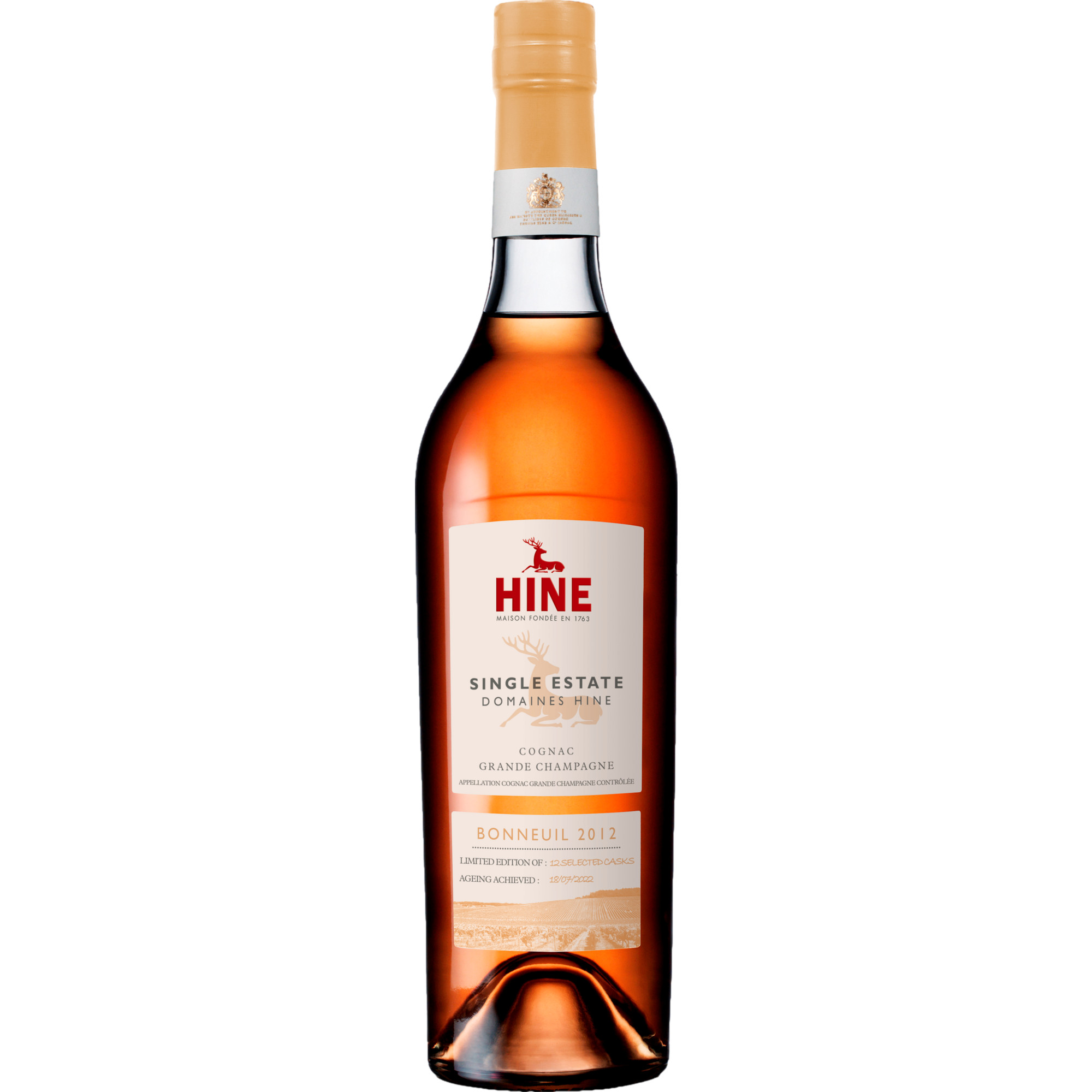 Image of Hine Cognac Bonneuil 2012, Cognac AOP, 0,7 L, 42,5% Vol., Cognac, 2012, Spirituosen