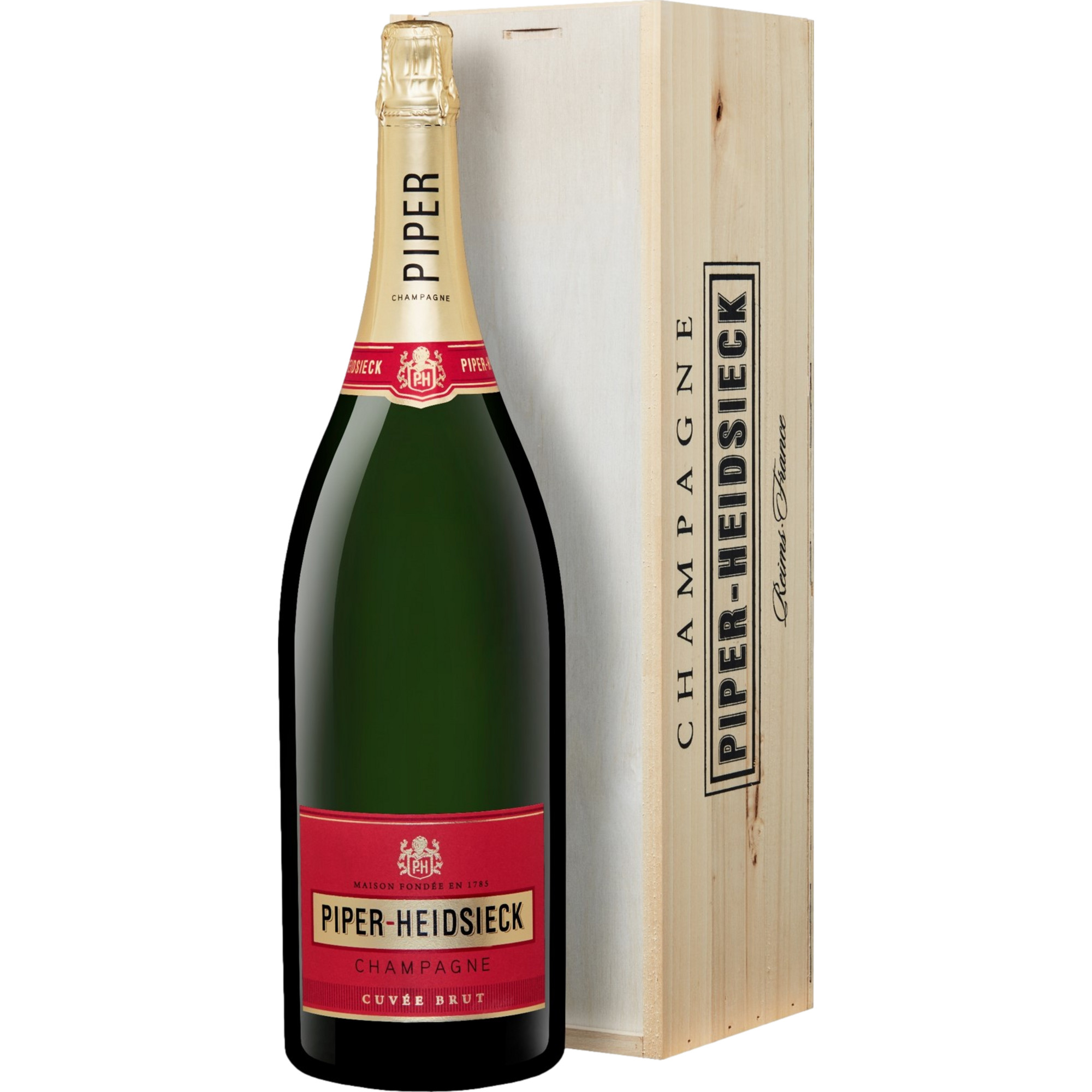 Image of Champagne Piper-Heidsieck Cuvée, Brut, Champagne AC, Doppelmagnum, in Holzkiste, Champagne, Schaumwein