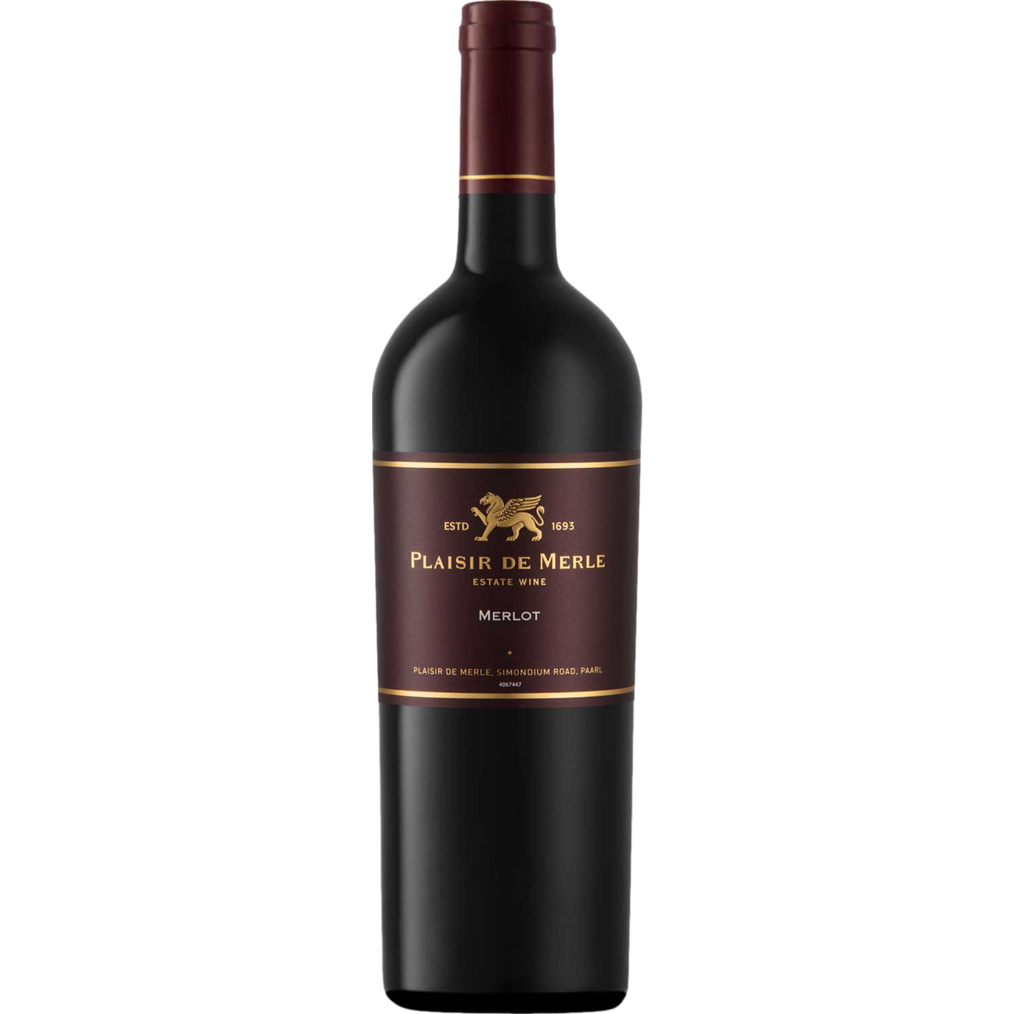 Plaisir Merlot, WO Paarl, Western Cape, 2019, Rotwein