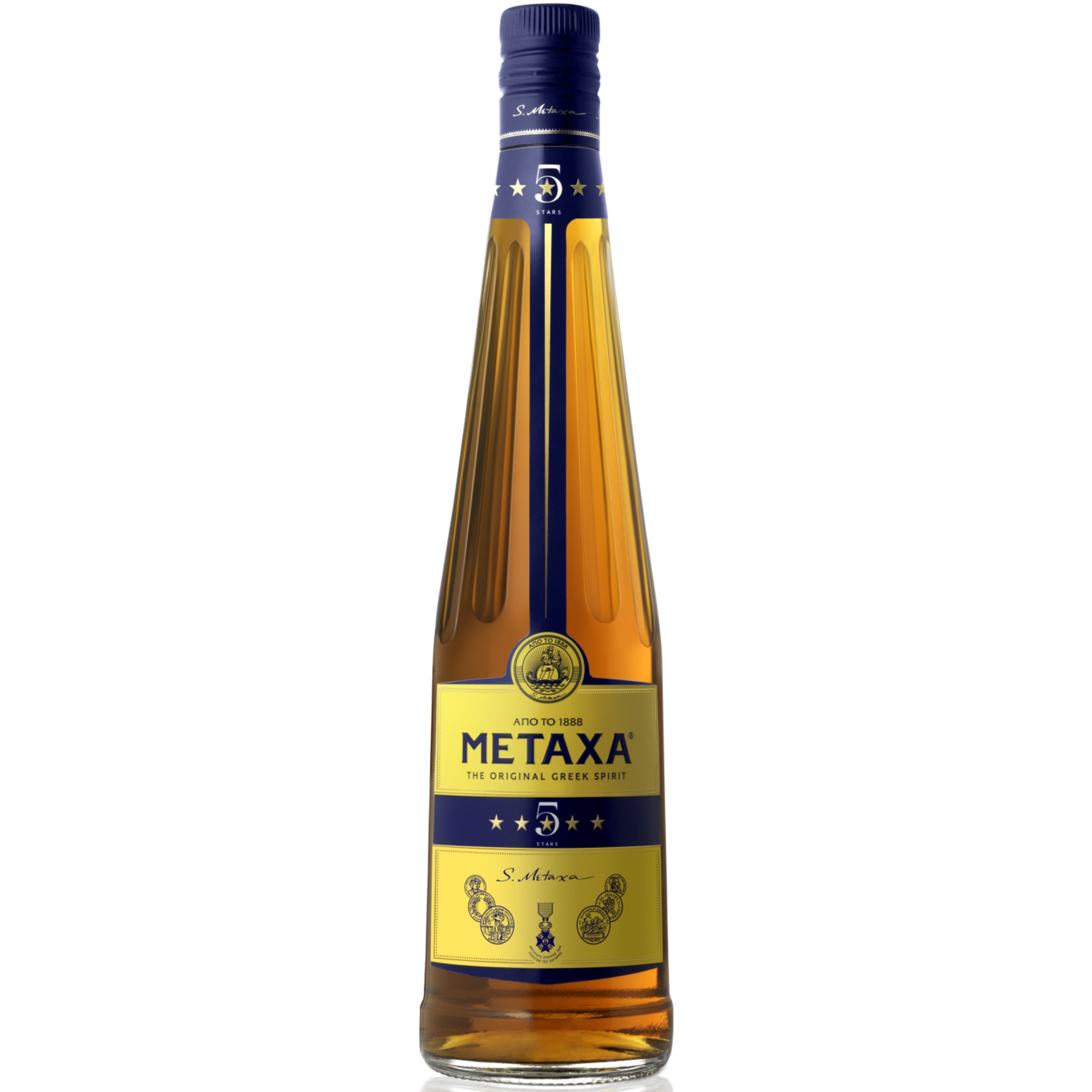 Metaxa 5 Stars Brandy, Griechenland, 1,0 L, 38% Vol., Spirituosen - Spirituosen