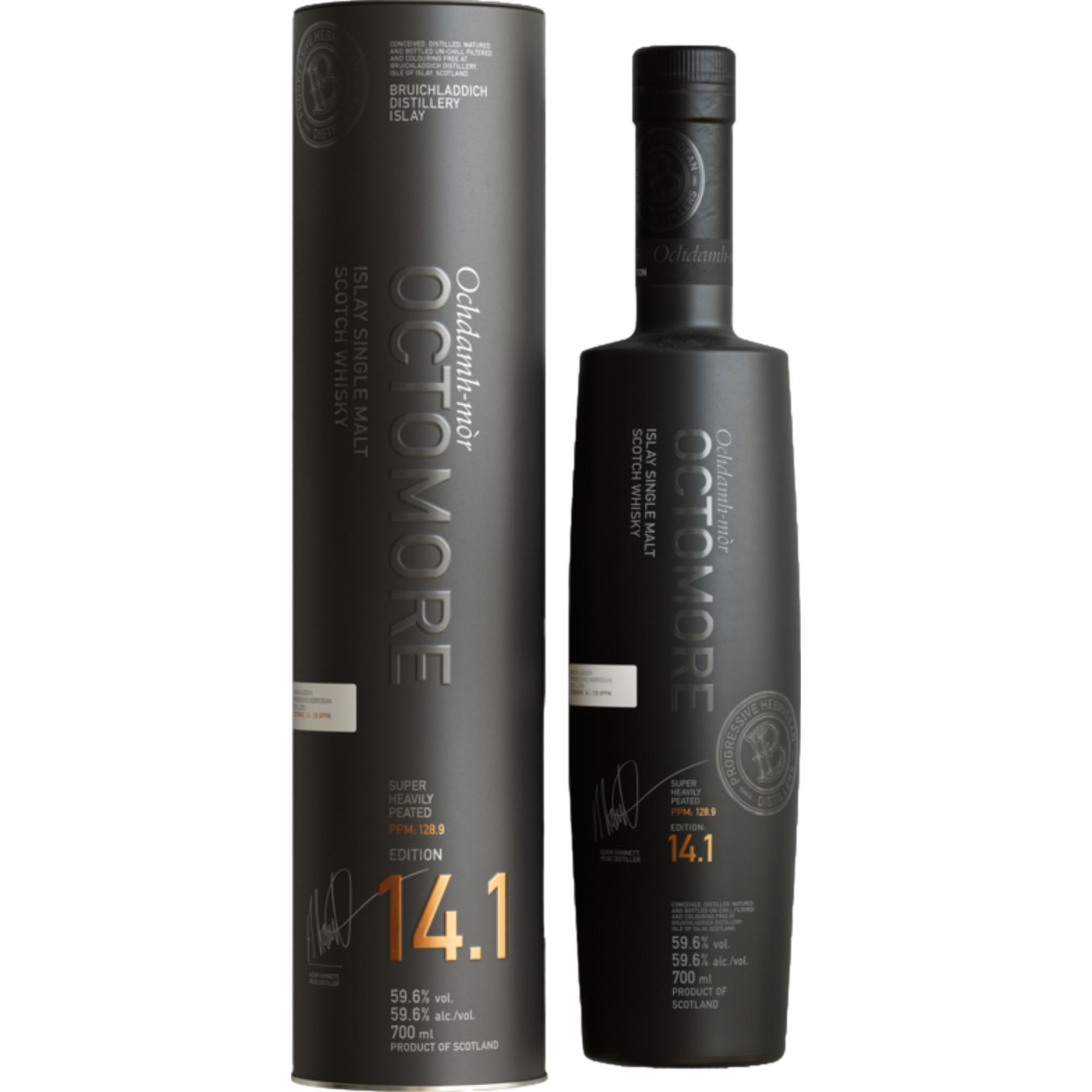 Octomore 14.1 Whiskey Islay Single Malt, Scotch Whisky, 0,7 L, 59,6% Vol., Schottland, Spirituosen - Spirituosen