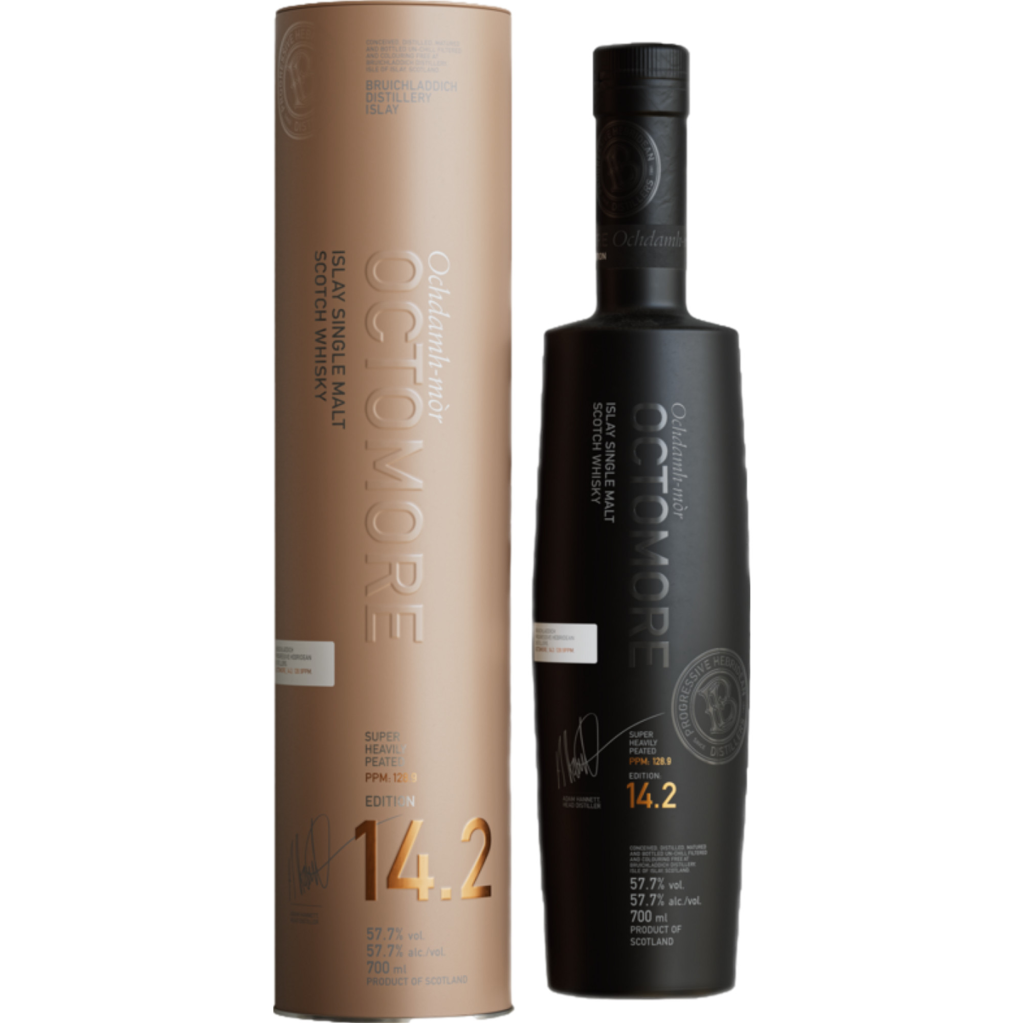 Octomore 14.2 Whiskey Islay Single Malt, Scotch Whisky, 0,7 L, 57,7% Vol., Schottland, Spirituosen - Spirituosen