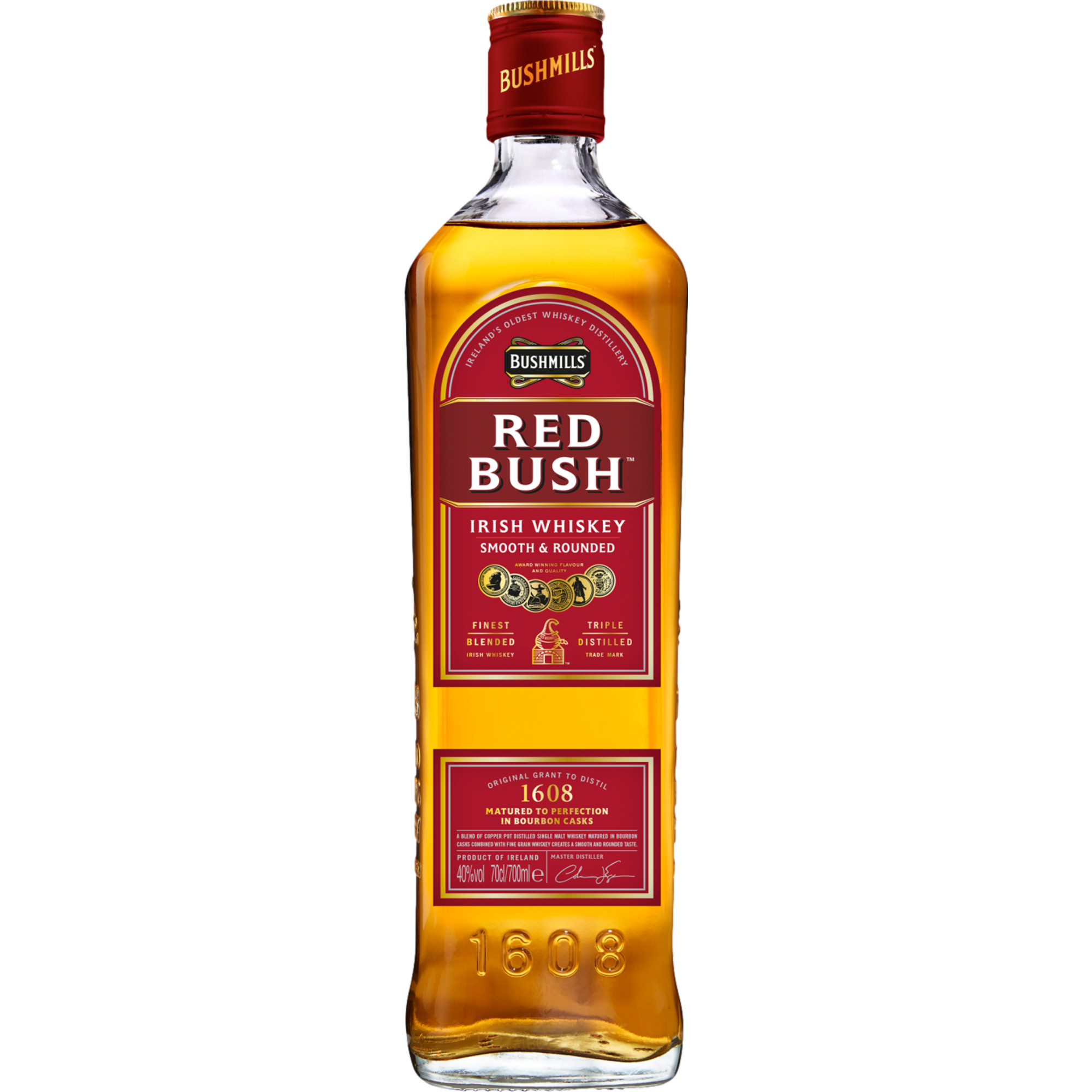 Bushmills Red Bush Whiskey, Irish Whiskey, 0,7 L, 40% Vol., Spirituosen - Spirituosen