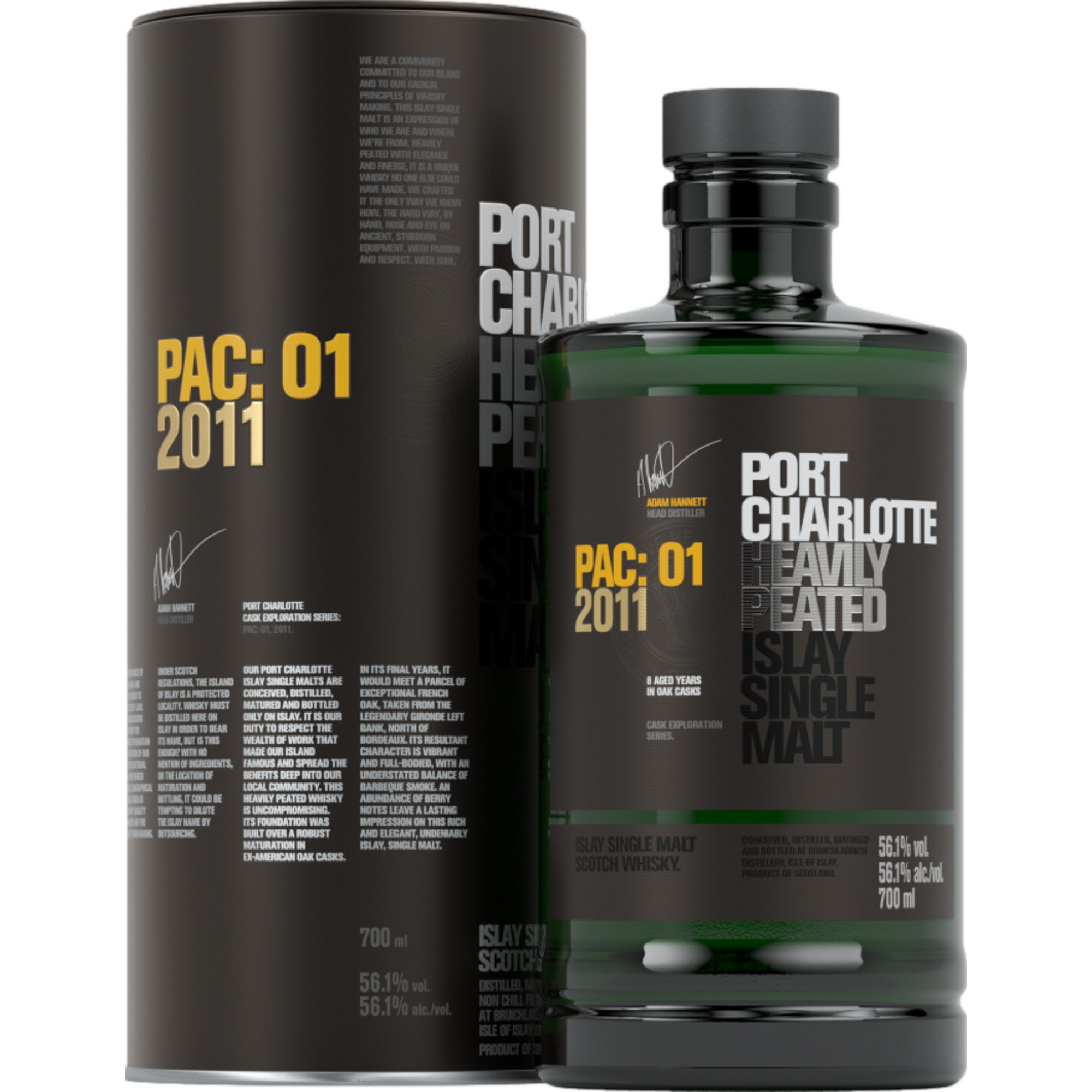 AC.01 2011 Heavily Peated Islay Single Malt, Scotch Whisky, 0,7 L, 56,1% Vol., Schottland, Spirituosen - Spirituosen