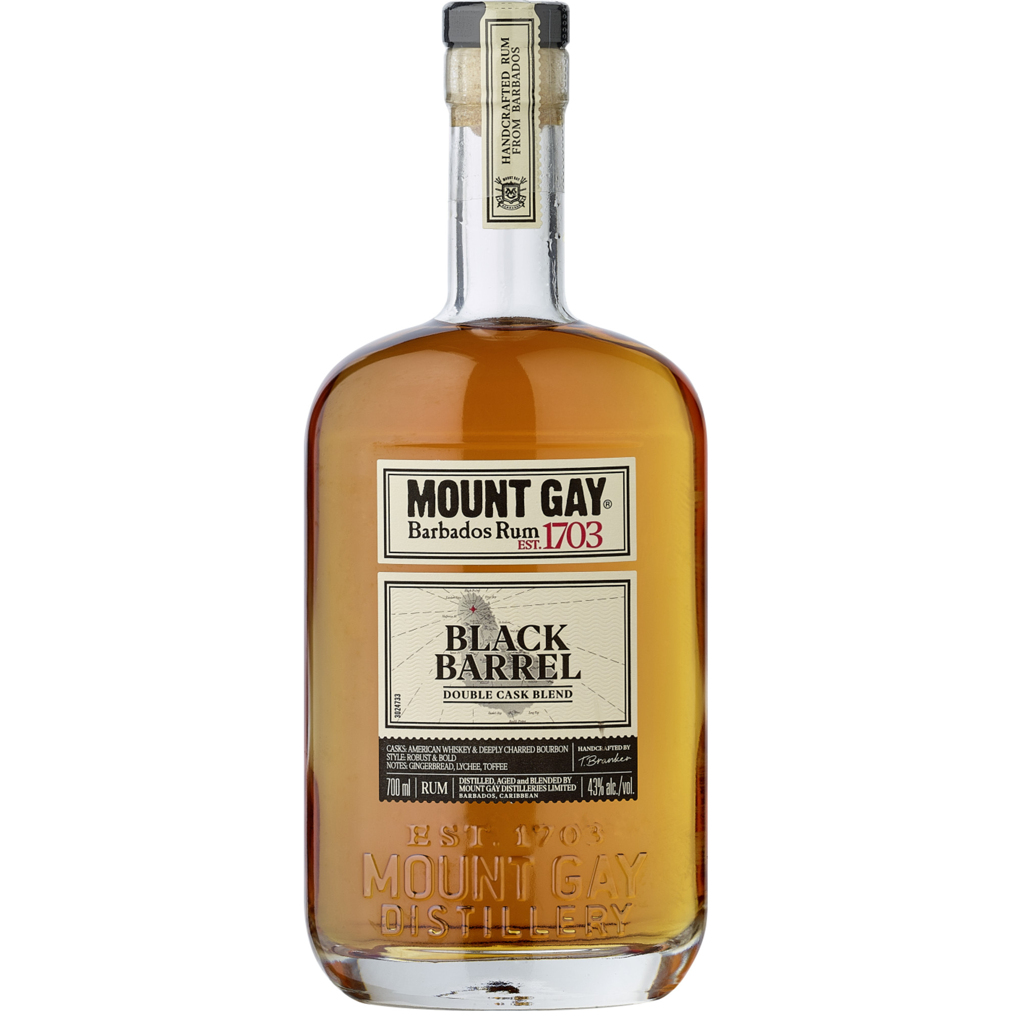 Mount Gay Black Barrel Rum, Barbados, 0,7 L, 43% Vol., Spirituosen - Spirituosen
