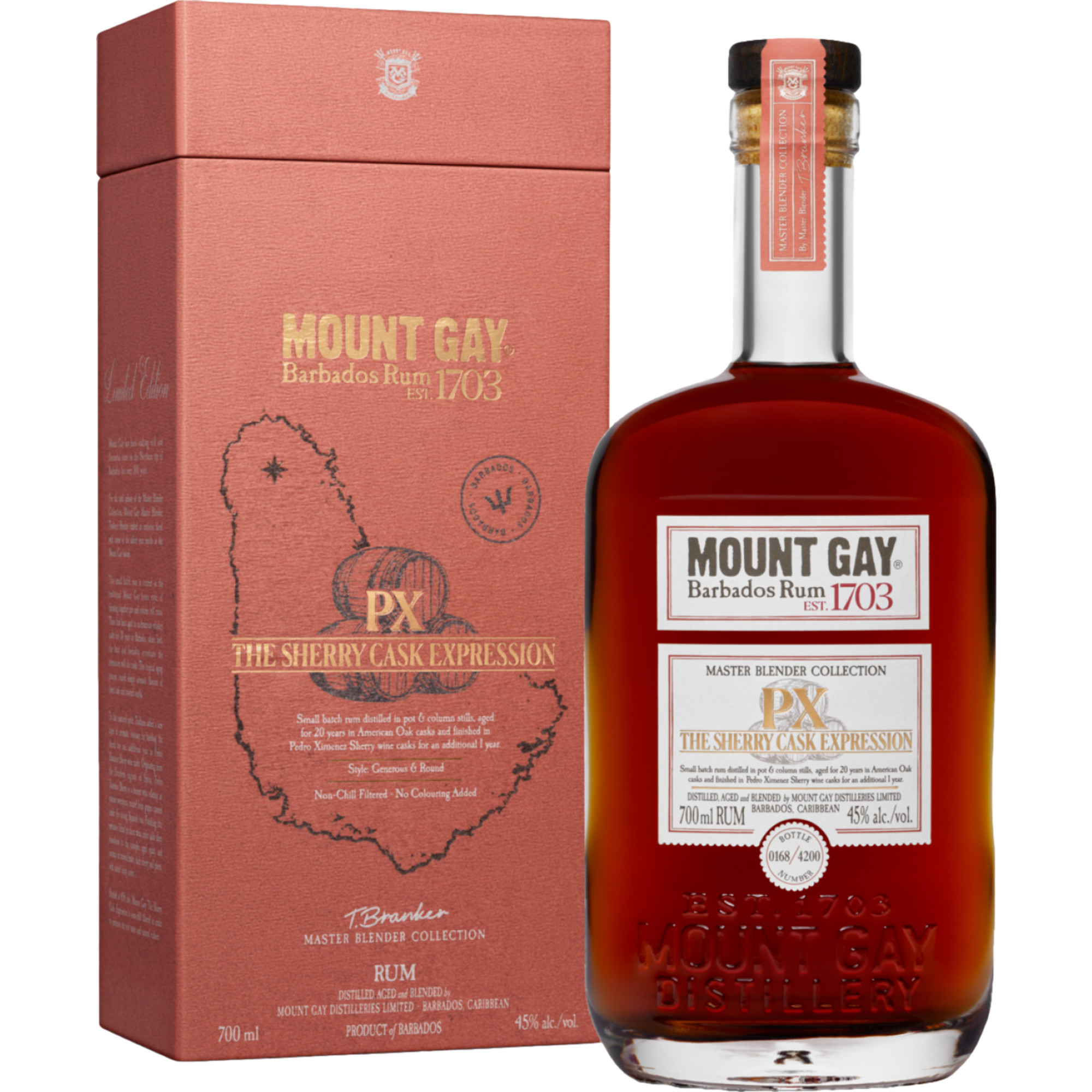 Image of Mount Gay Sherry Cask Rum, Barbados, 0,7 L, 45% Vol., Spirituosen