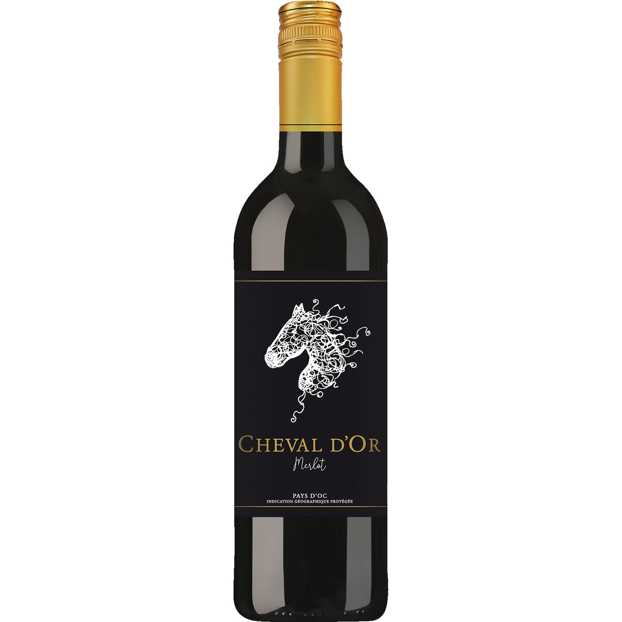 Cheval d'Or Merlot, Pays d'Oc, Languedoc-Roussillon, 2022, Rotwein