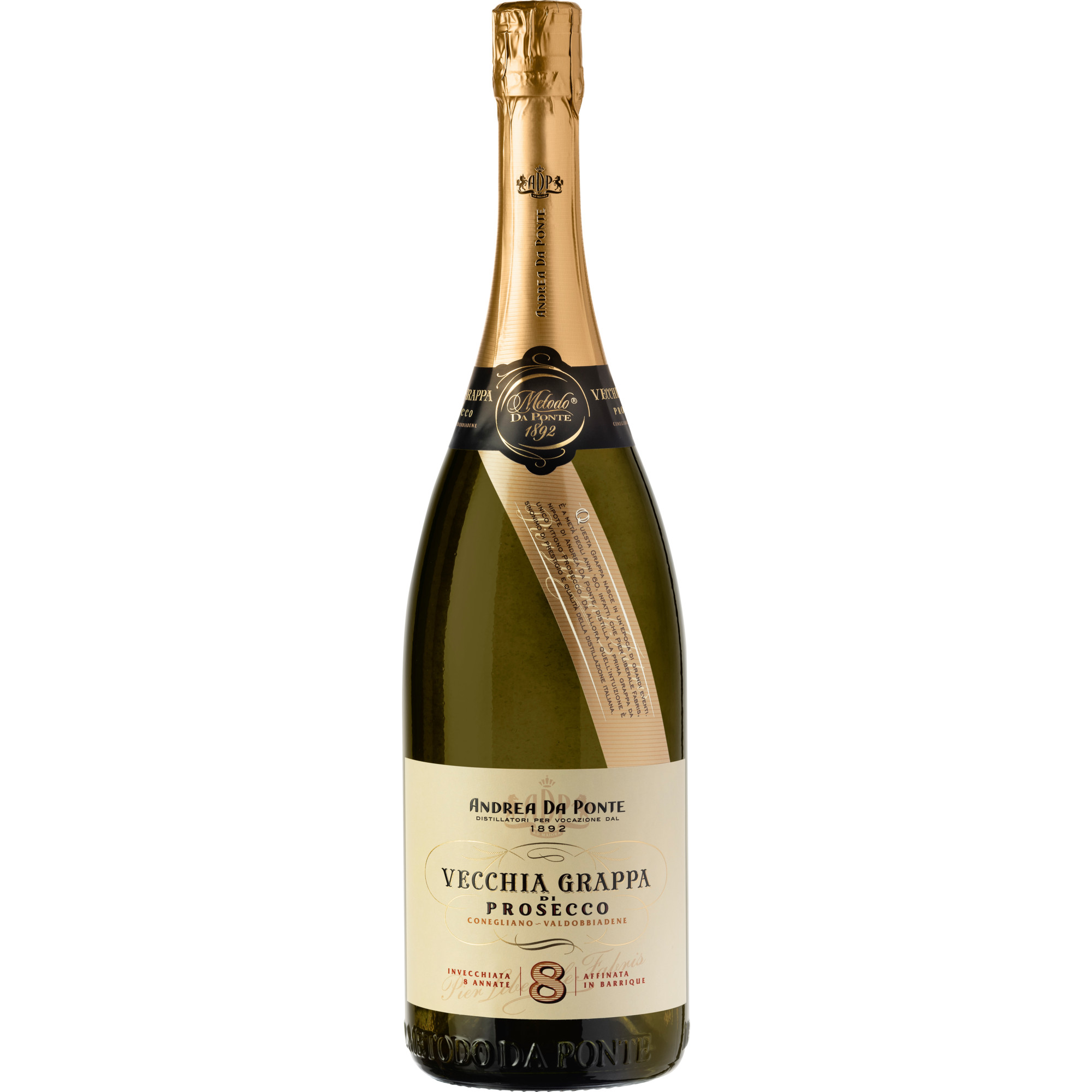 Image of Andrea da Ponte Vecchia Grappa di Prosecco, 1,5 L, 42% Vol., Venetien, Perlwein / Secco