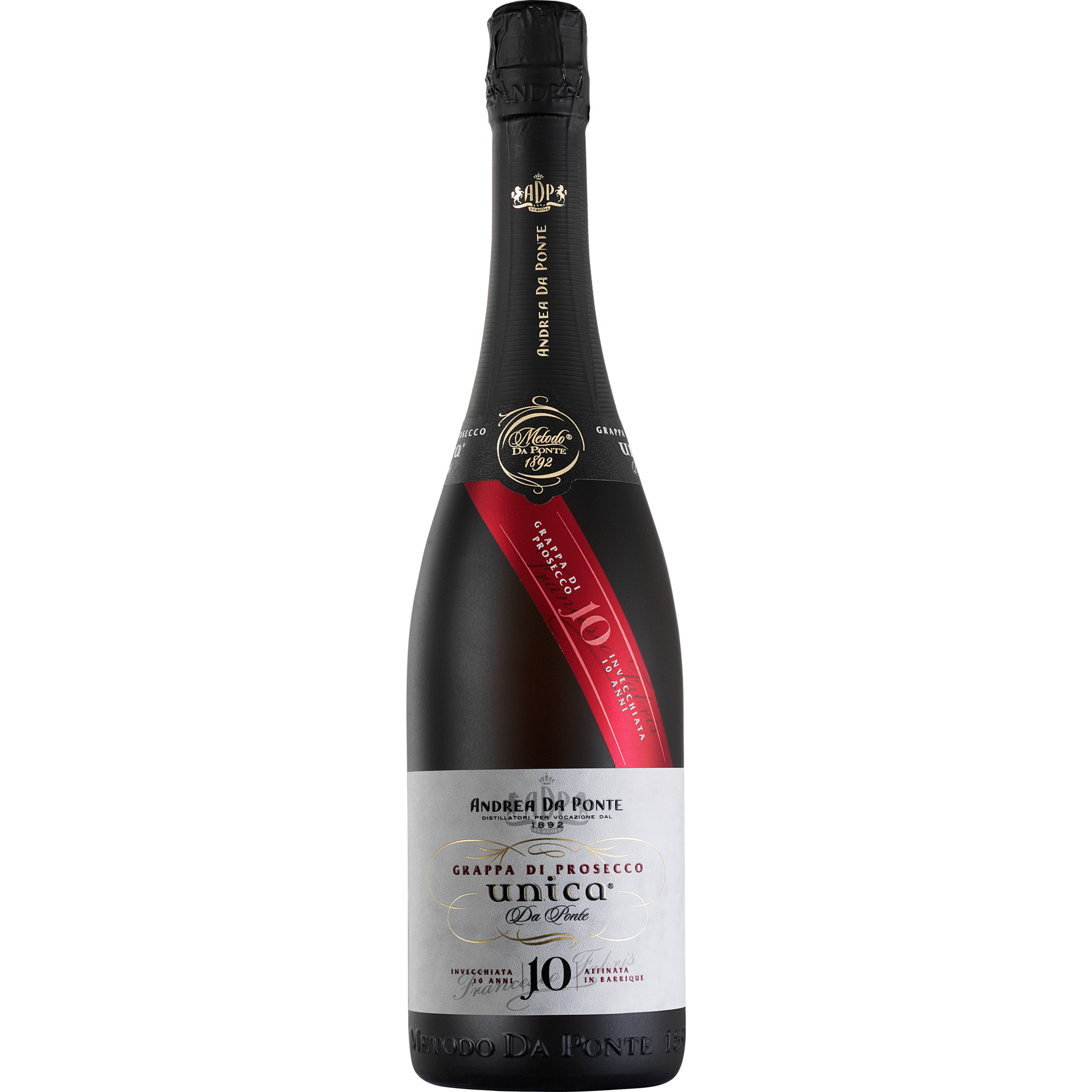 Andrea da Ponte Grappa di Prosecco, Italien, 0,7 L, 40% Vol., Venetien, Spirituosen