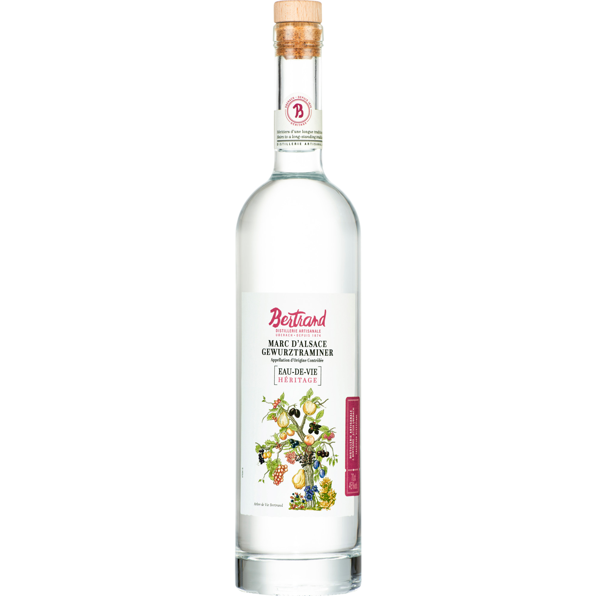 Marc d’Alsace Gewürztraminer Eau de Vie Héritage, Frankreich, 0,7 L, 45% Vol., Elsass, Spirituosen