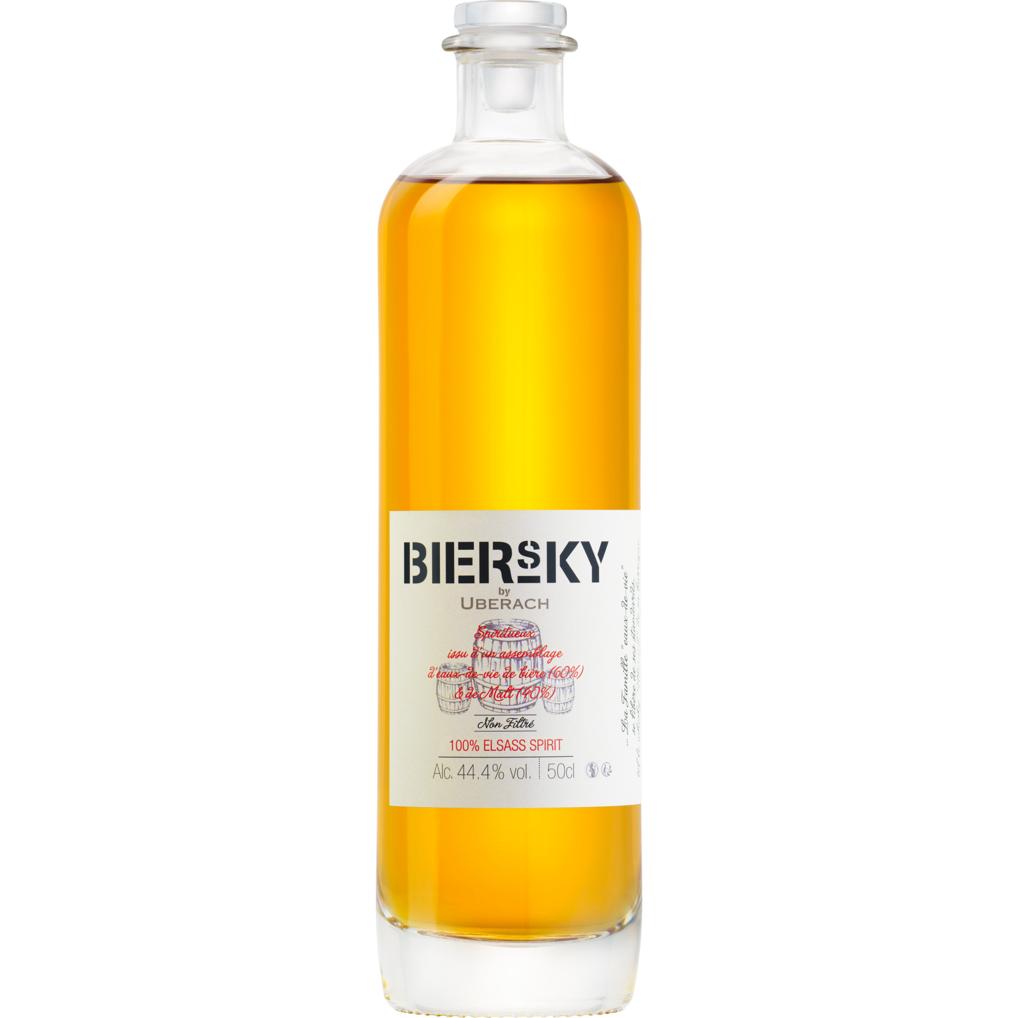 Image of Uberach Biersky Whisky Elsass Spirit, Frankreich Alsace Whisky, 0,5 L, 44% Vol., Elsass, Spirituosen