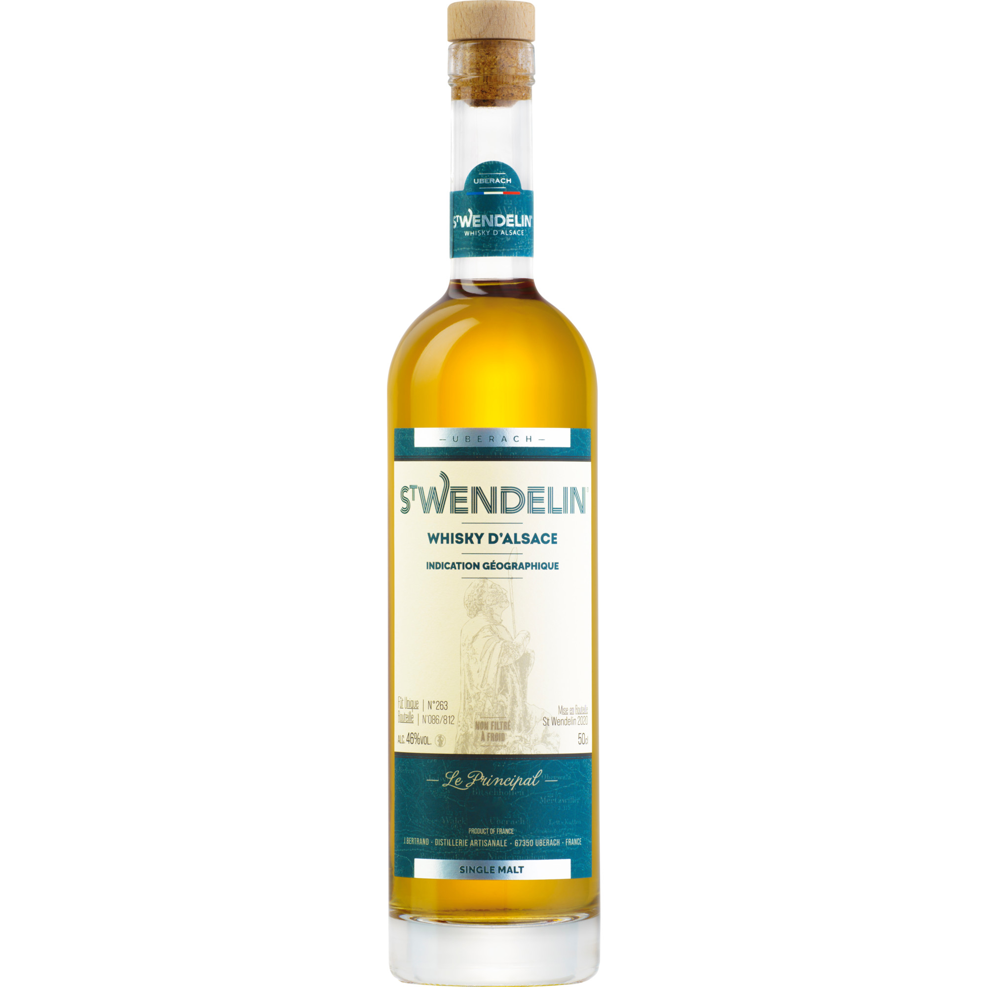 Image of Le Principal St. Wendelin Single Malt Whisky, Frankreich Alsace Whisky, 0,5 L, 46% Vol., Elsass, Spirituosen