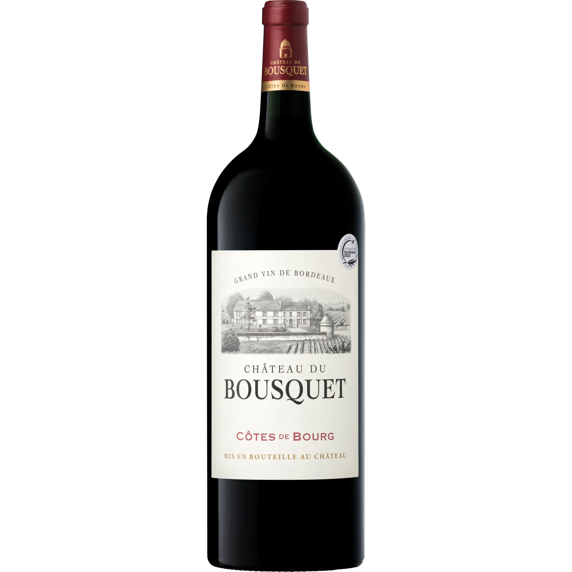 Château du Bousquet Côtes de Bourg, Côtes de Bourg AOP, Magnum, Bordeaux, 2018, Rotwein