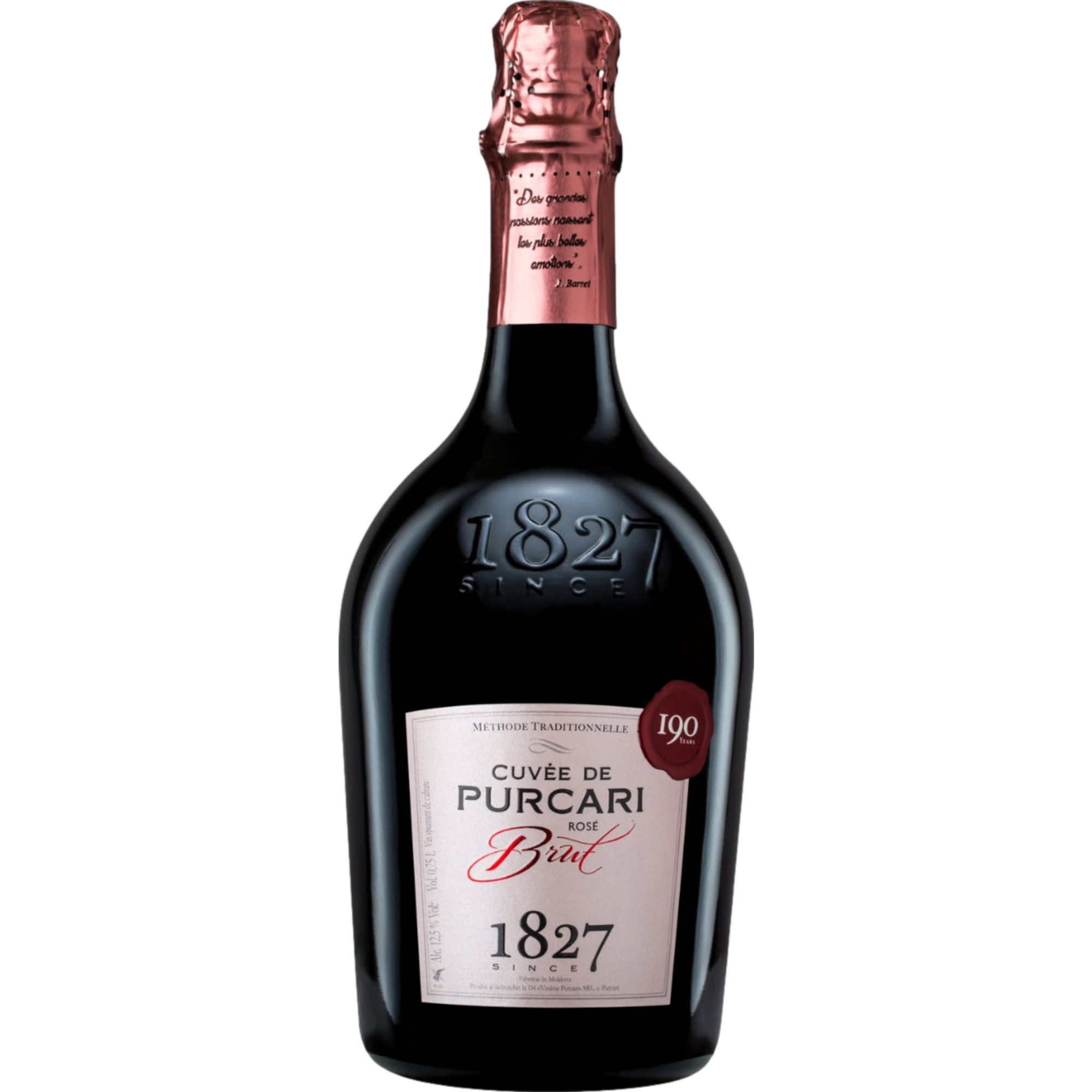 Cuvée de Purcari Brut Rosé, Brut, Méthode Traditionnelle, Ștefan Vodă IGP, Cahul. A, Schaumwein - Sekt & Crémant
