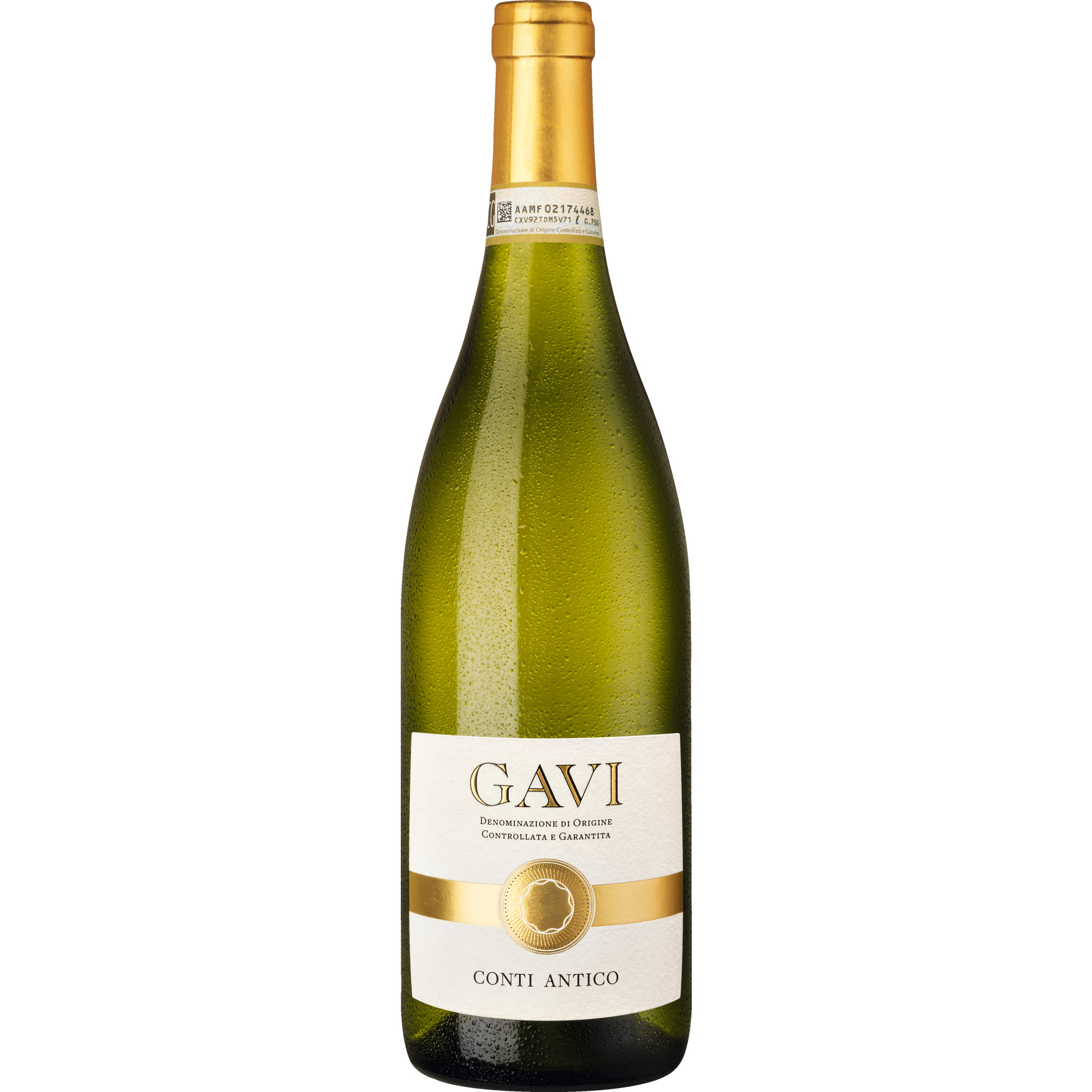 Conti Antico Gavi, Gavi DOCG, Piemont, 2023, Weißwein Vertrieb durch Hanseatisches Wein-und Sektkontor Haweslo GmbH, D-22763 Hamburg, bottled by Fratelli Martini Secondo Luigi Spa, Milano-Italia Hawesko DE