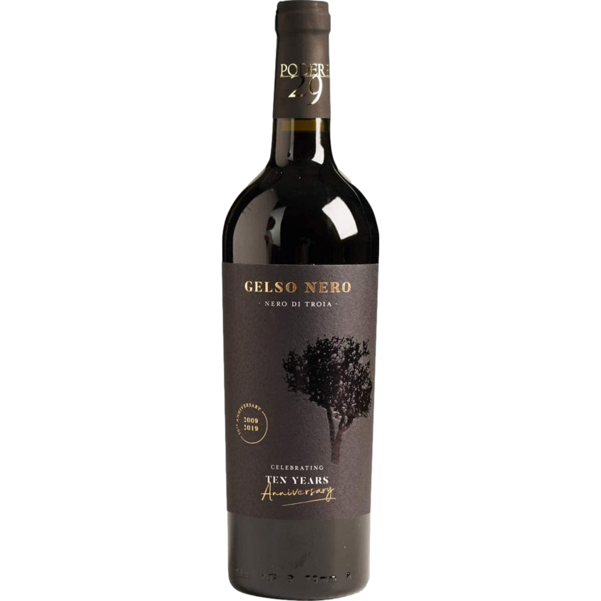 Gelso Nero Nero di Troia 10 Years Anniversary, Puglia IGP, Apulien, 2019, Rotwein