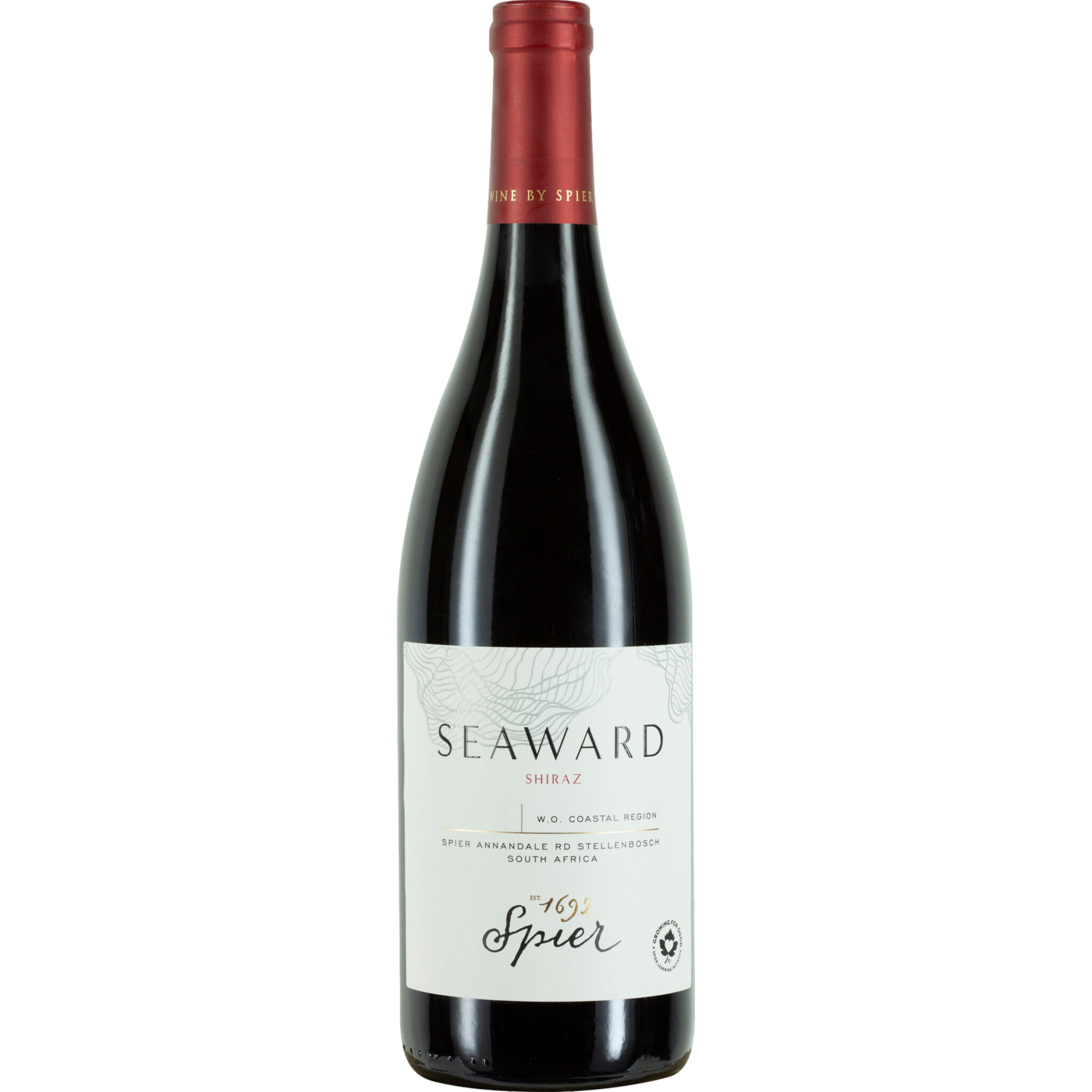 Spier Seaward Shiraz, WO Coastal Region, Western Cape, 2021, Rotwein